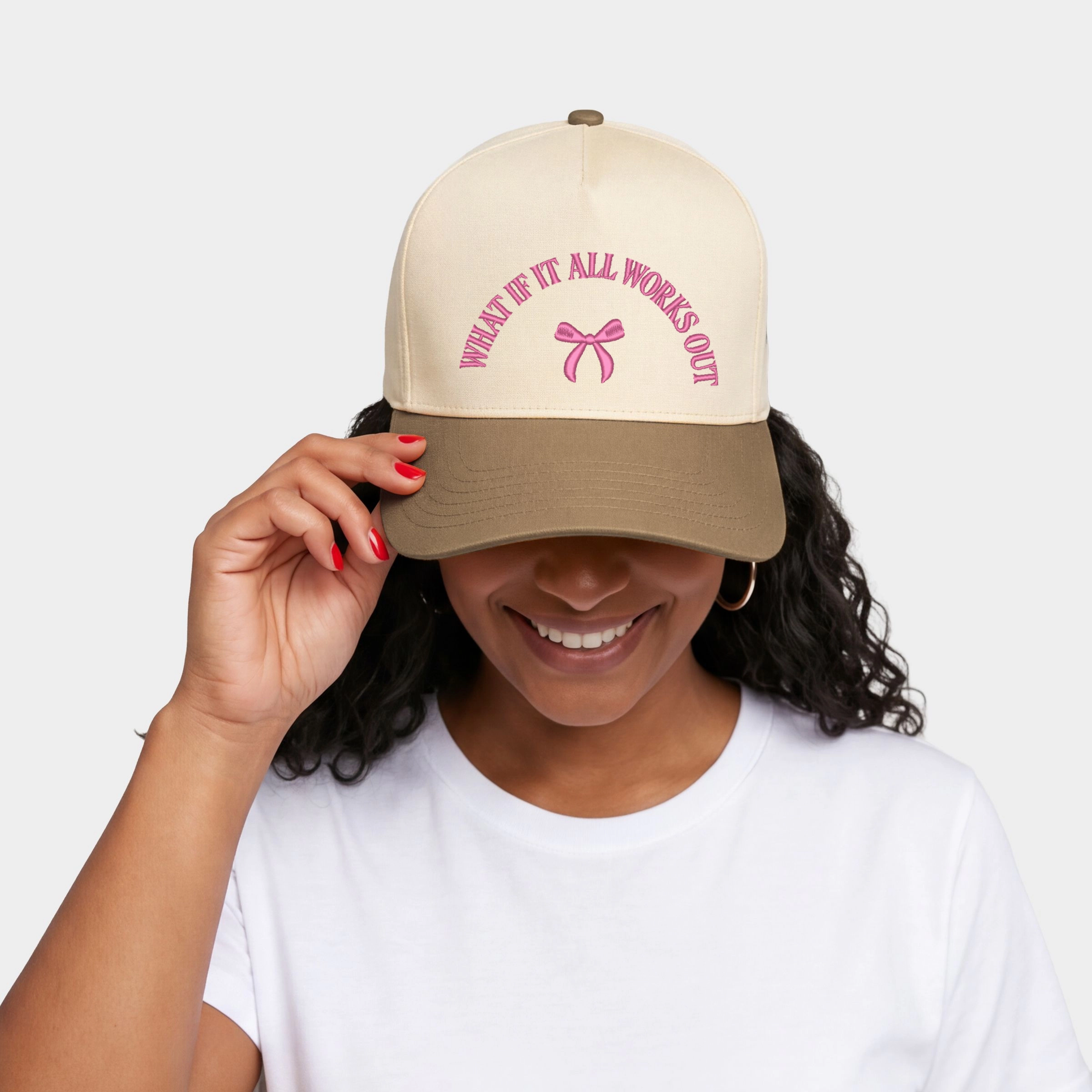 Simply Sage Market - Women's Canvas Trucker Hat Embroidered What If It All Works Out