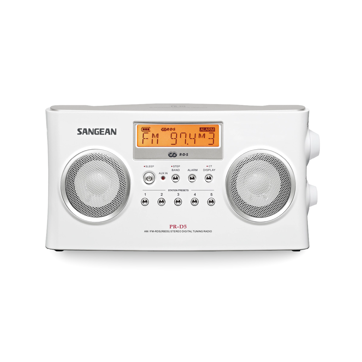 Sangean PR-D5BK Portable AM/FM Radio, Digital PLL Tuning and RDS