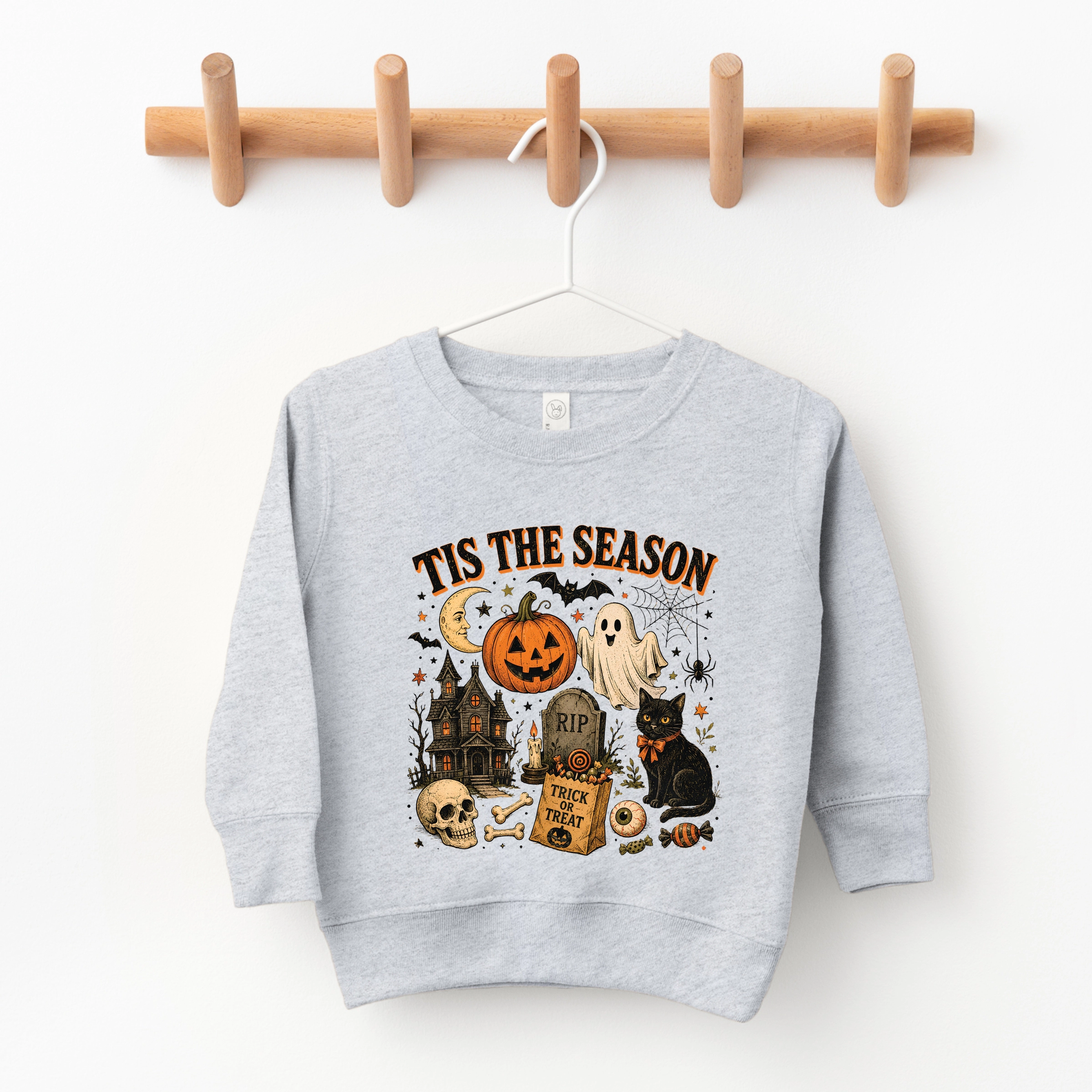 The Juniper Shop - Toddler Graphic Sweatshirt Tis Season Haloween Collage