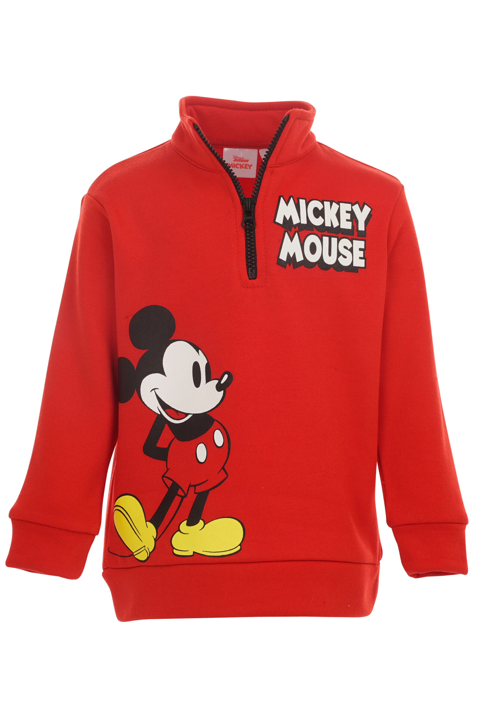 Disney Mickey Mouse Boys' Fleece Quarter-Zip Sweatshirt and Pants Set