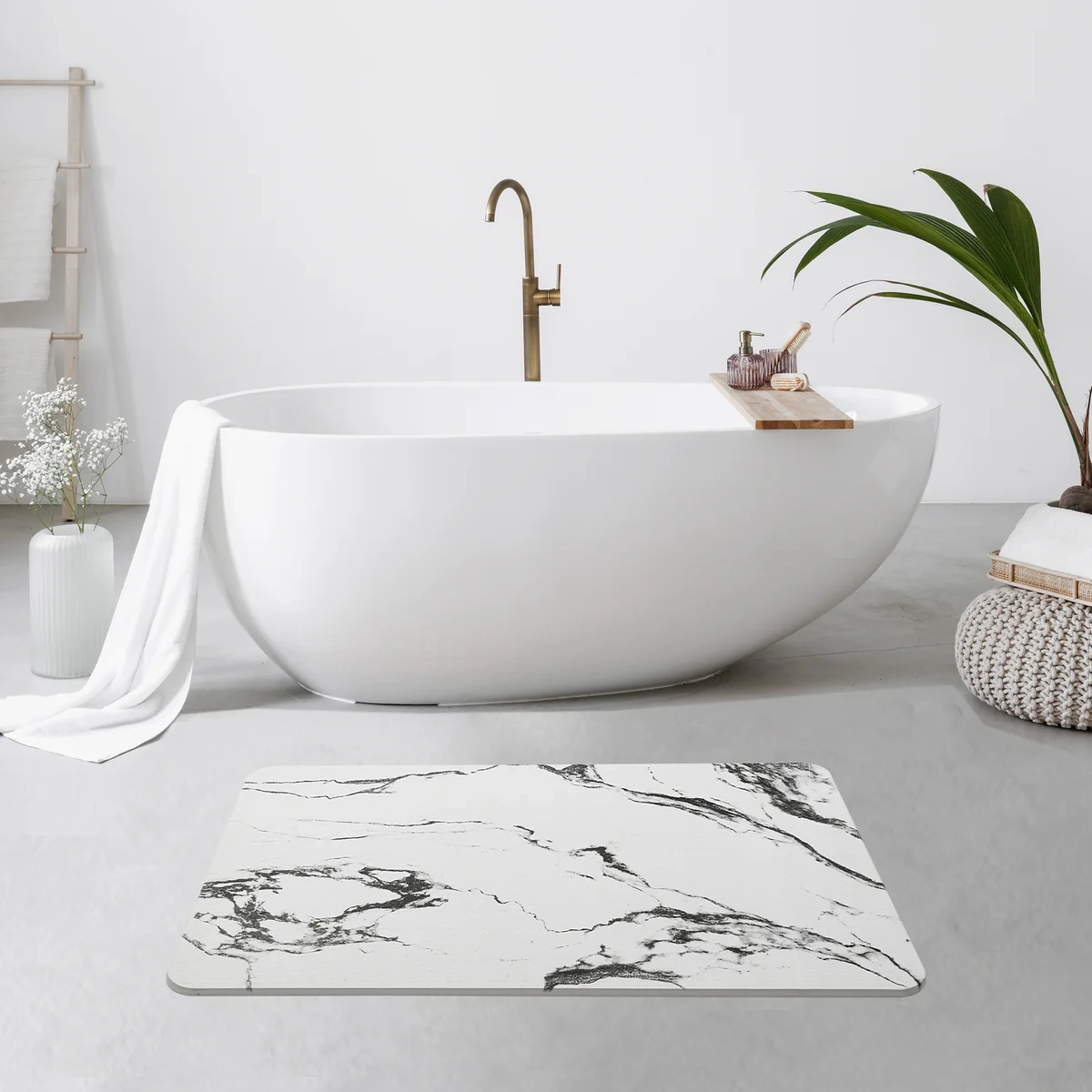 Mint Diatomaceous Quick Drying Stone Bath Mat