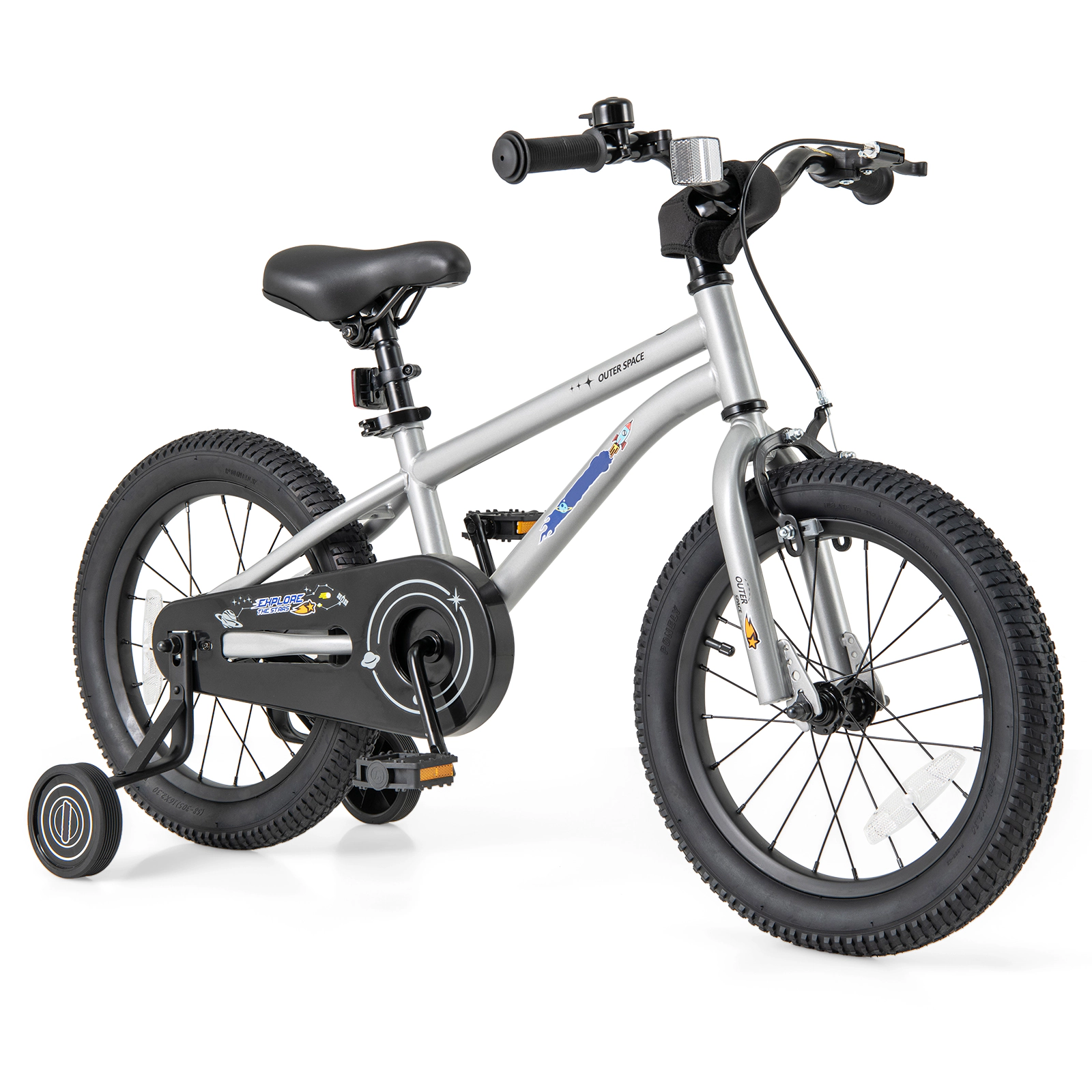 Hivvago 16-Inch Kids Bike Bicycle for Boys Girls 4-7 Adjustable with High Carbon Steel Frame