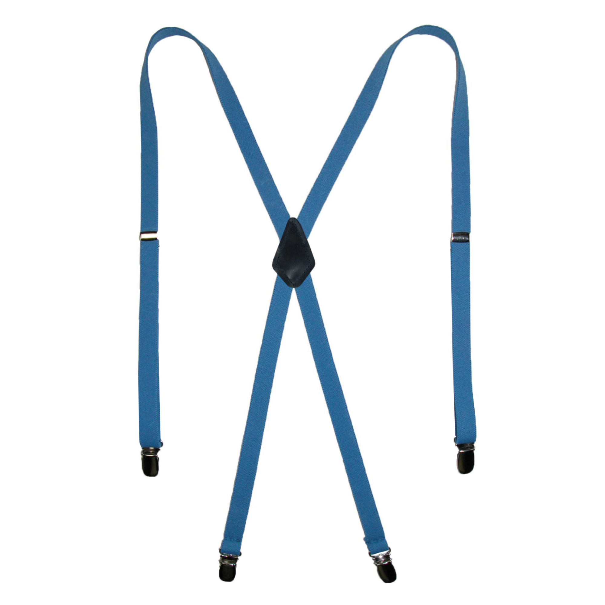 CTM® Women's Elastic Clip-End 1/2 Inch Skinny Urban Suspenders