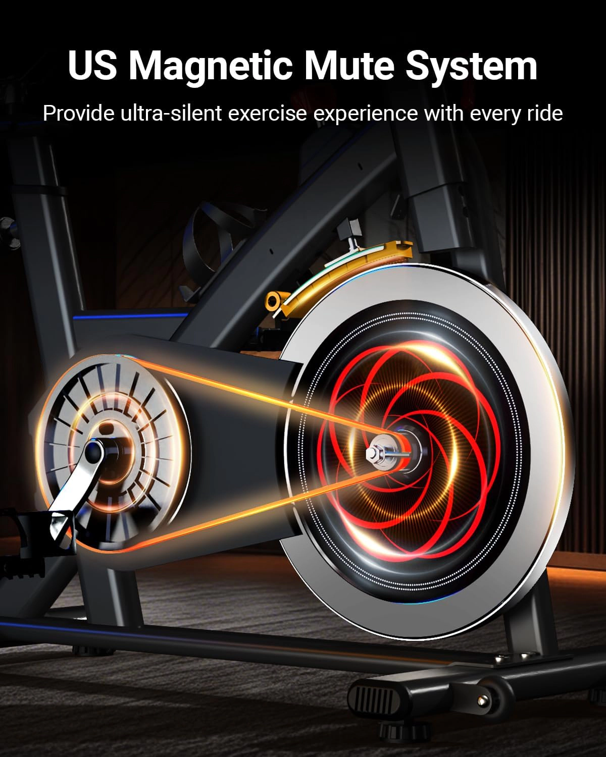 HARISON Exercise Bike for Home, 350 LB Capacity Magnetic Indoor Cycling Bike with Bluetooth (HR-X15)