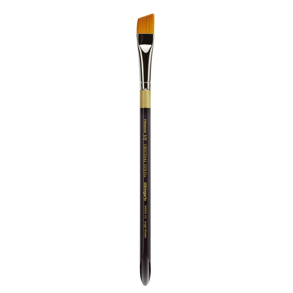 KINGART Original Gold 9400A Angular Shader Brush - Aqua Acrylic Handle