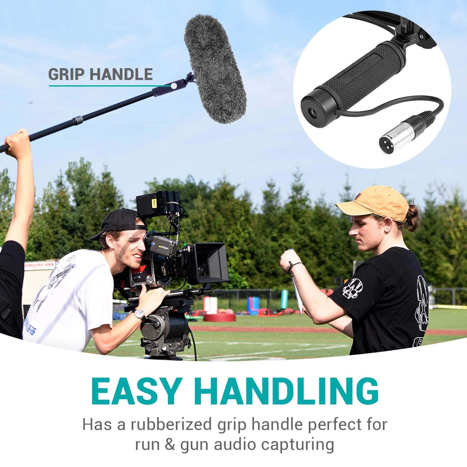 Movo BWS1000 Blimp Wind and Vibration Protection System for Shotgun Microphones - Features 12-point Internal