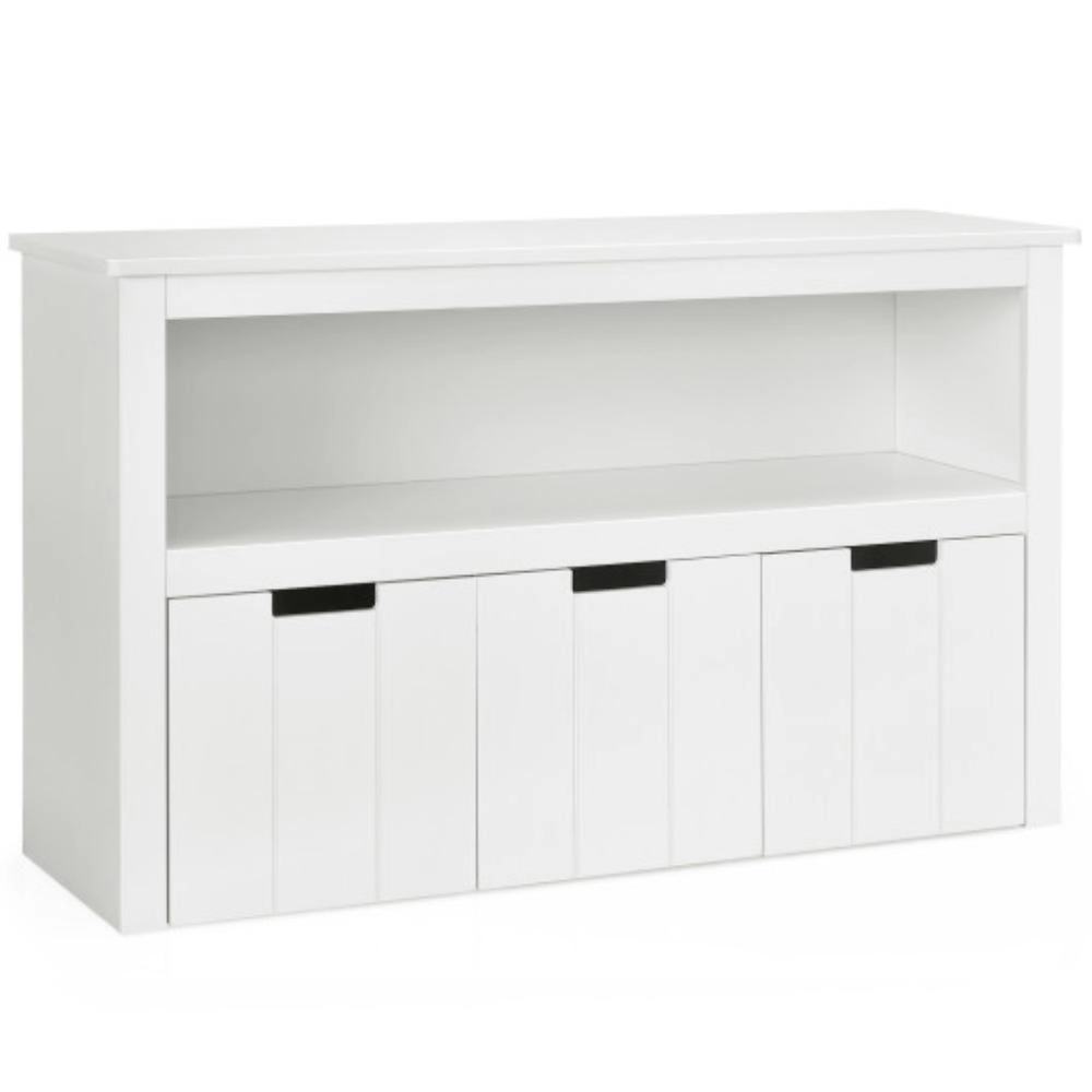Hivvago Kid Toy Storage Cabinet 3 Drawer Chest with Wheels Large Storage Cube Shelf