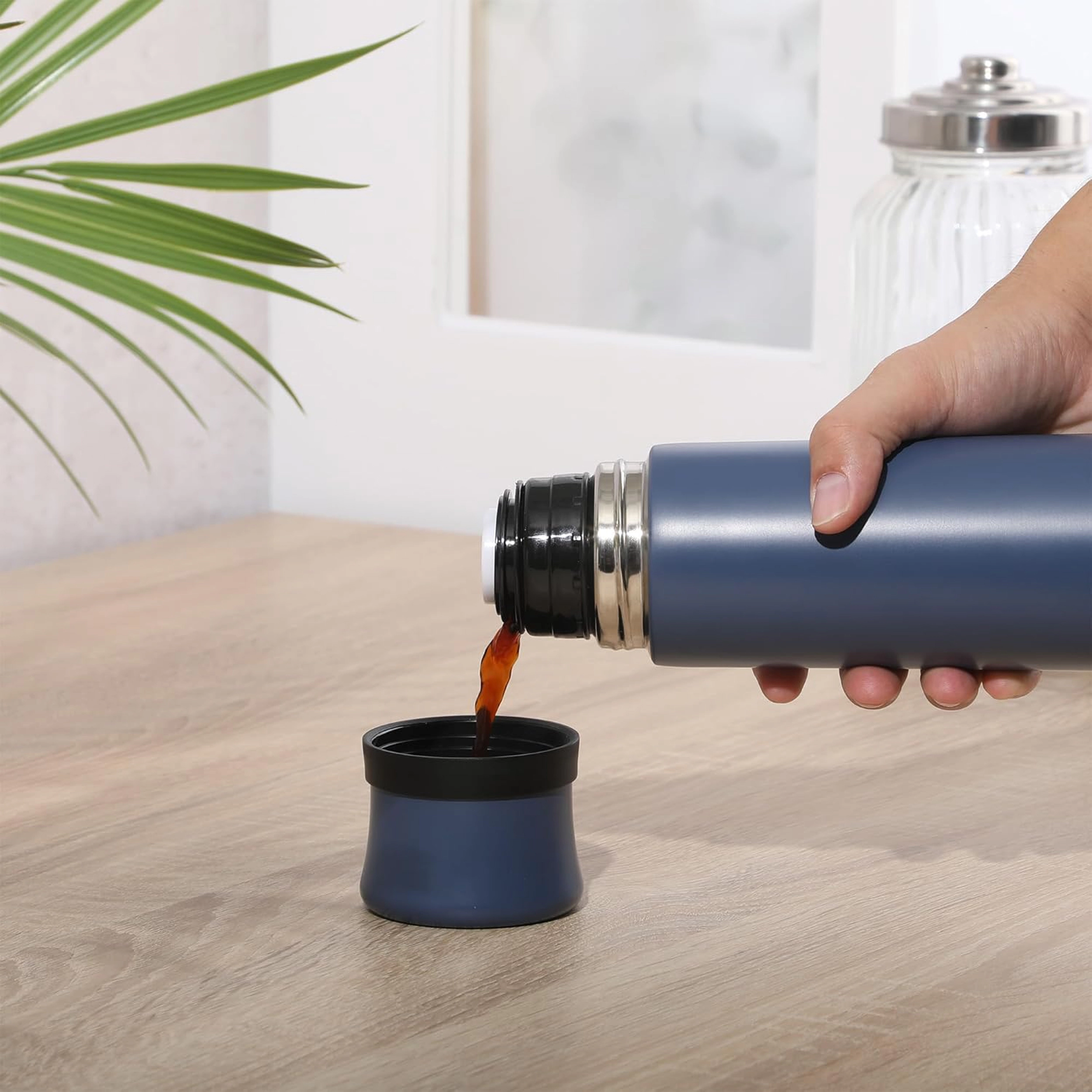Mr. Coffee Silverleaf 23 oz Stainless Steel Double Wall Vacuum Insulated Travel Mug