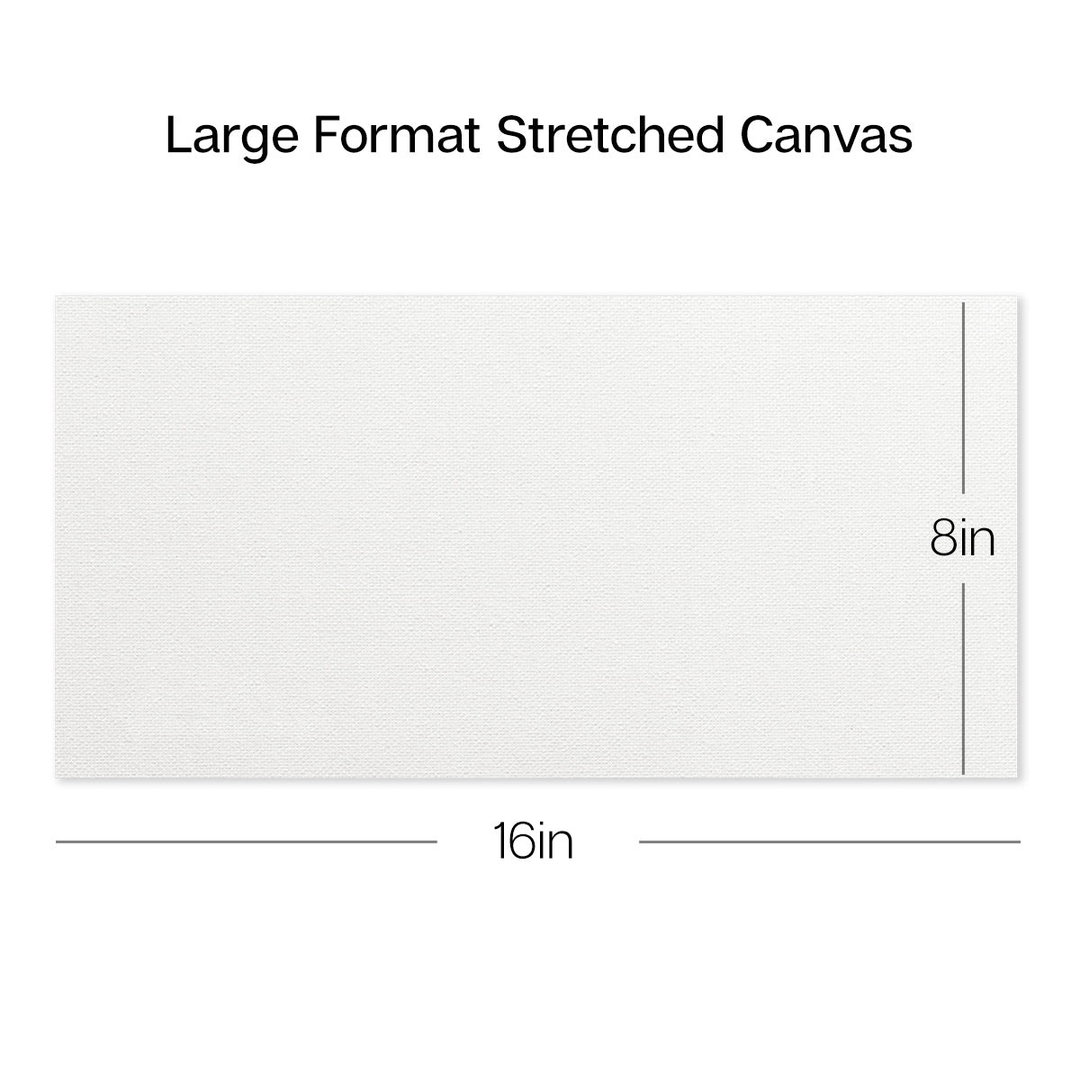 KINGART Stretched Canvas Set 8" x 16" Rectangle - 100% Cotton, Pre-Primed, 6 Pack