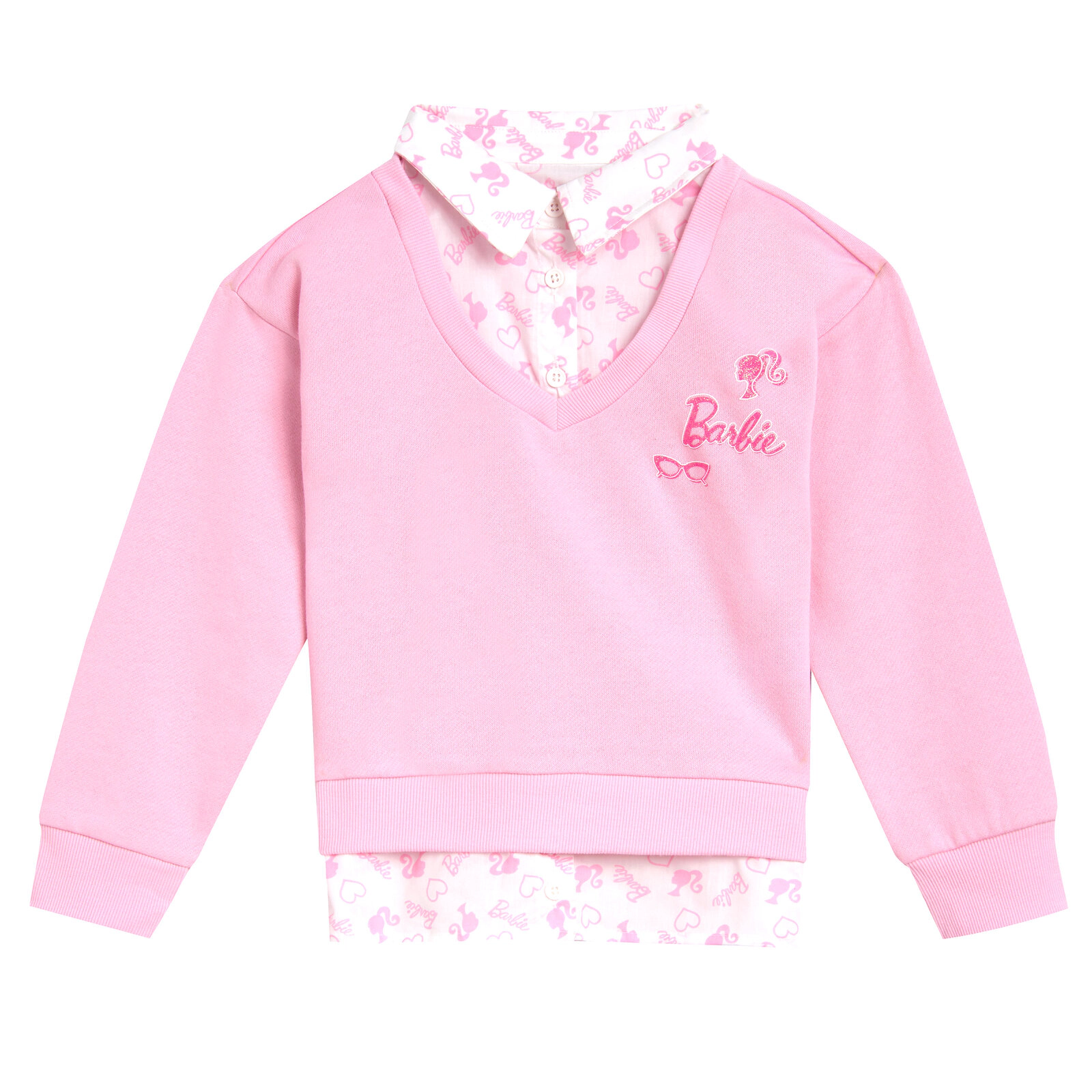 Barbie Girls' Fleece Sweatshirt and Leggings Set