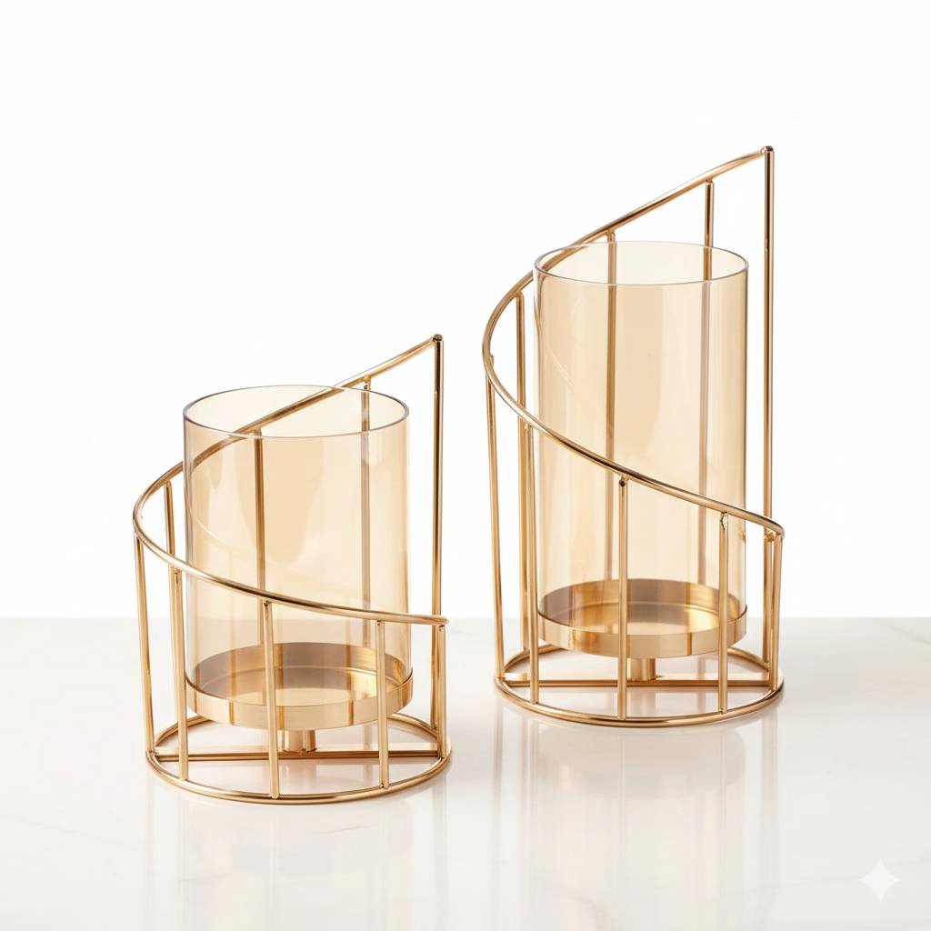 Arcana Aramun Set of 2 Wire Candle Holder