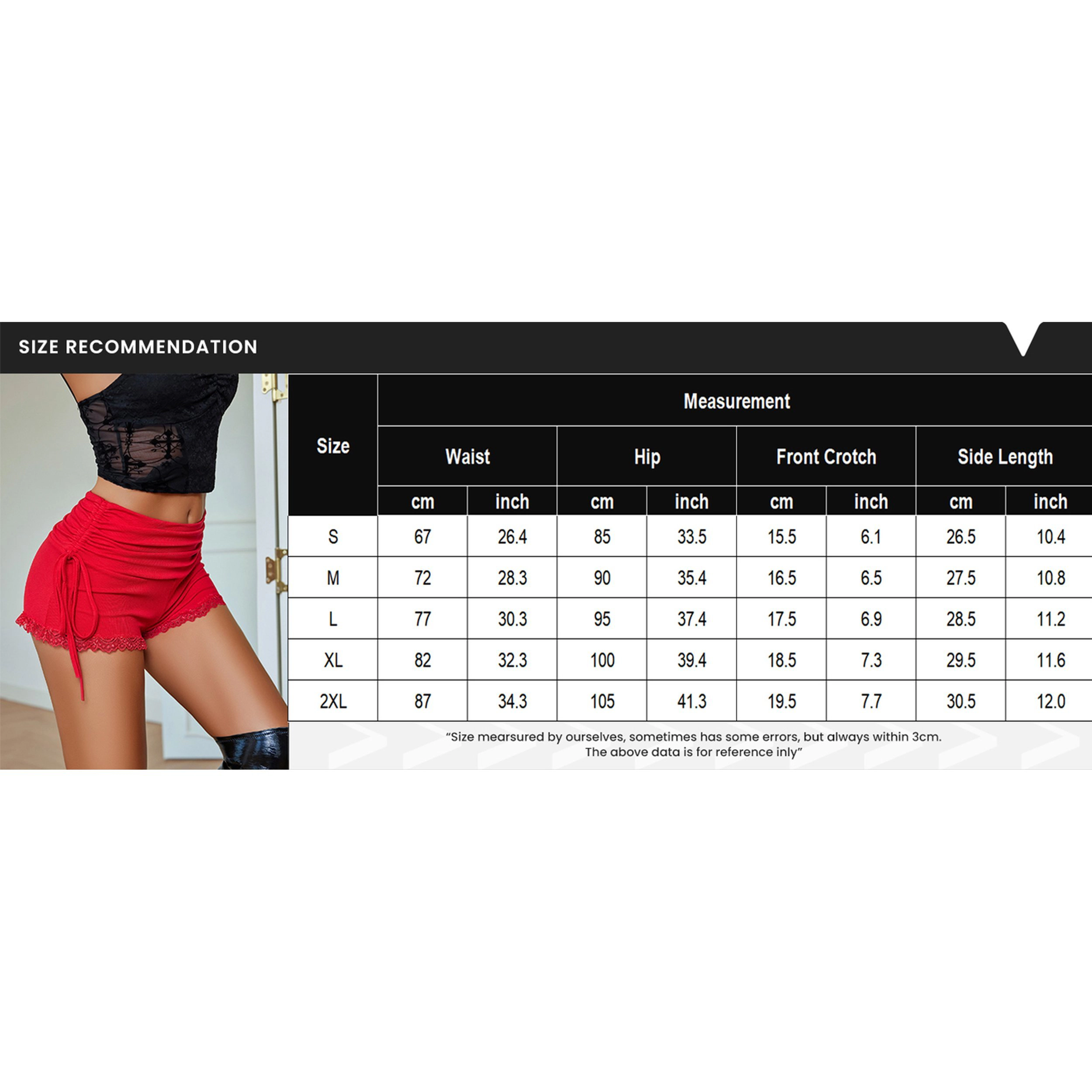 Avidlove Women Yk Side Drawstring Ruched Lace Shorts Low Rise Stretchy Casual Mini Shorts
