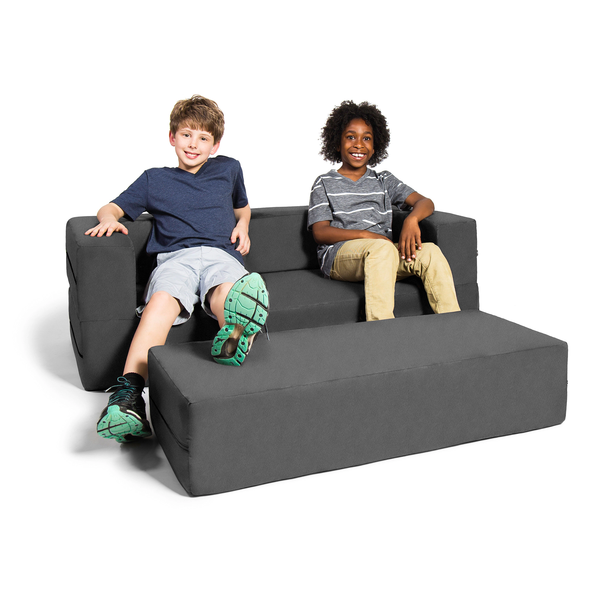 Zipline Kids Sofa & Large Ottoman, 3 1 Fold Out