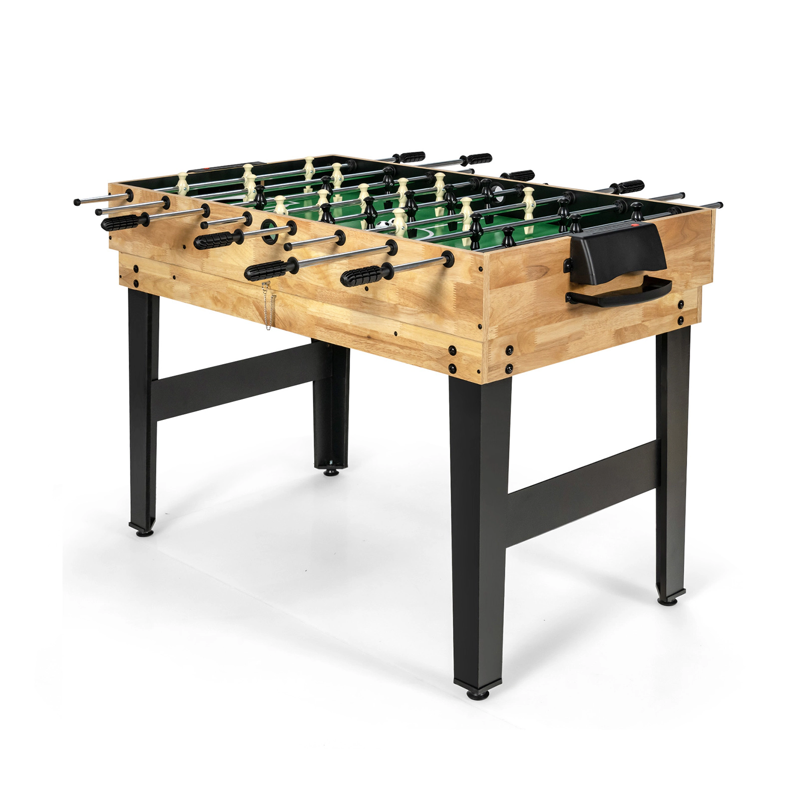 SUGIFT Natural 10-in-1 Multi Combo Game Table with Foosball Bowling and Hockey Tops 41.5-in W 24-in D 31.5-in H