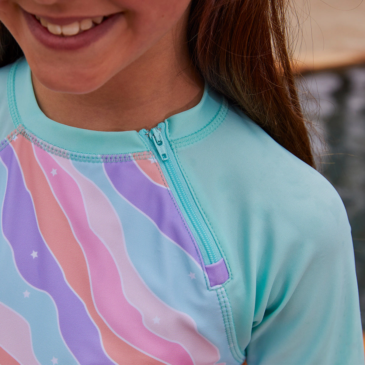 UV Skinz Girl's Zippy Long Sleeve Sun & Swim Shirt