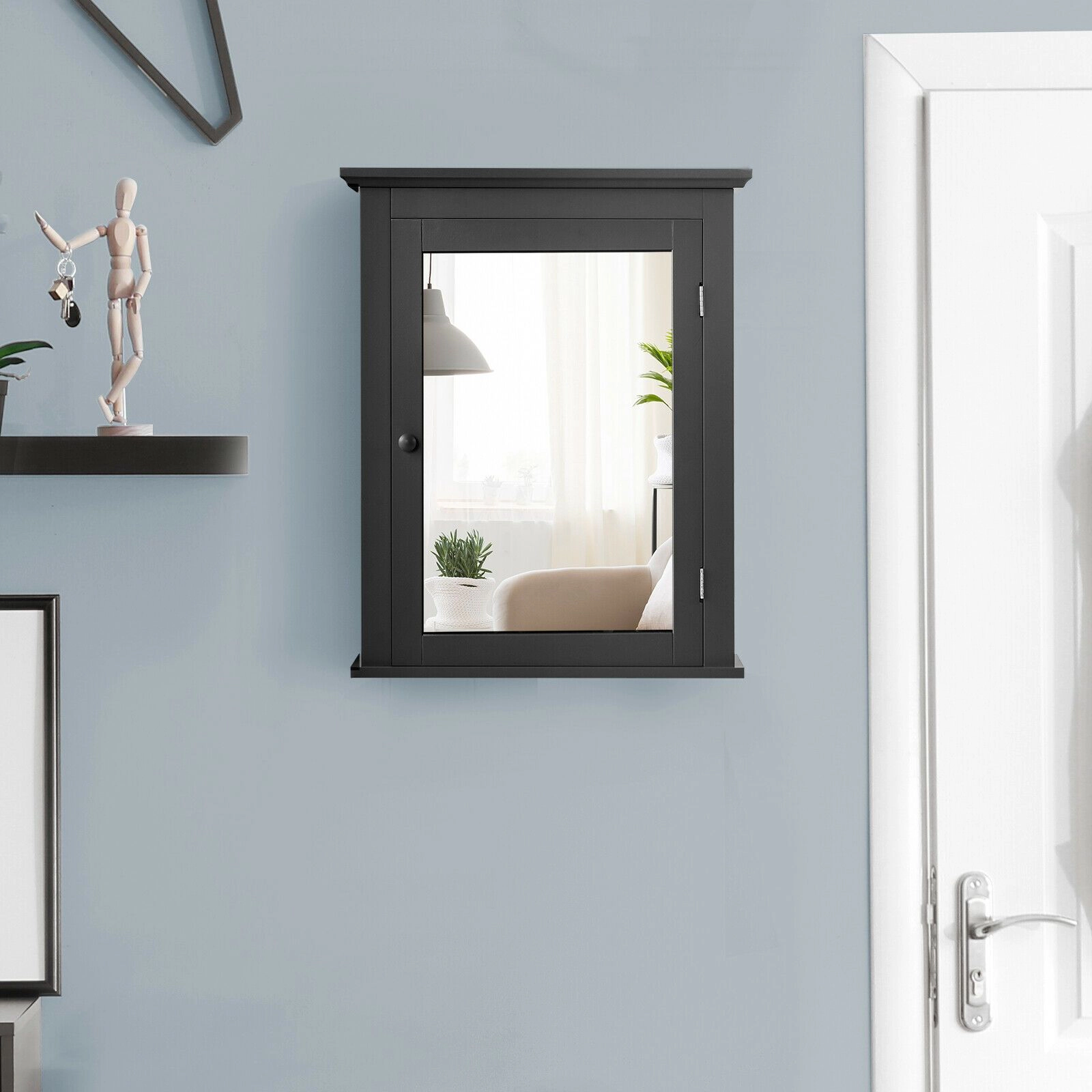 SlickBlue Space Saving Medicine Cabinet with Mirror Door for Bathroom Organization