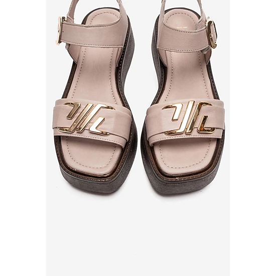 Forever & Always Womens Lone Leather Platform Sandals