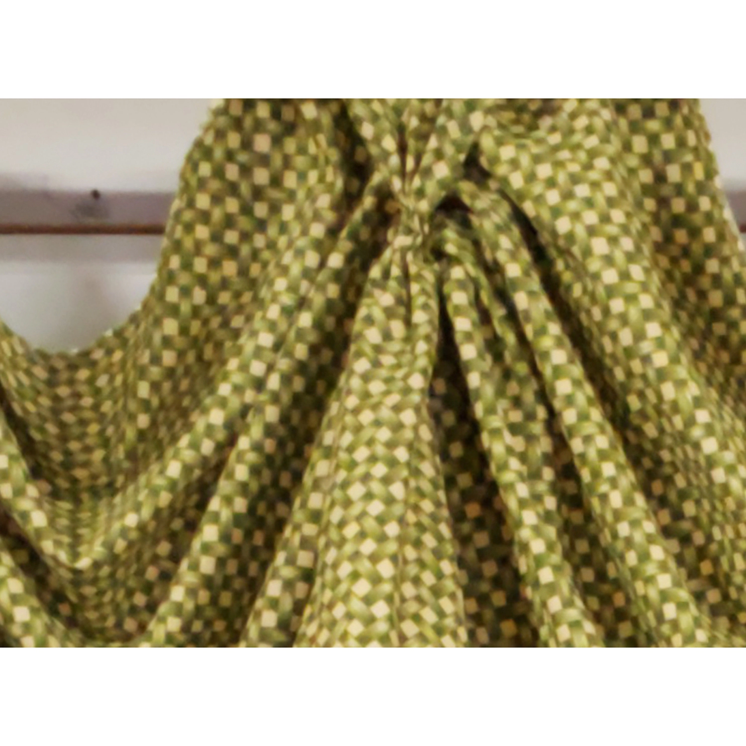 RLF Home 4" Top Tab High Quality Fabric Trellis 3-Scoop Victory Swag for Windows 54" x 25" Sage