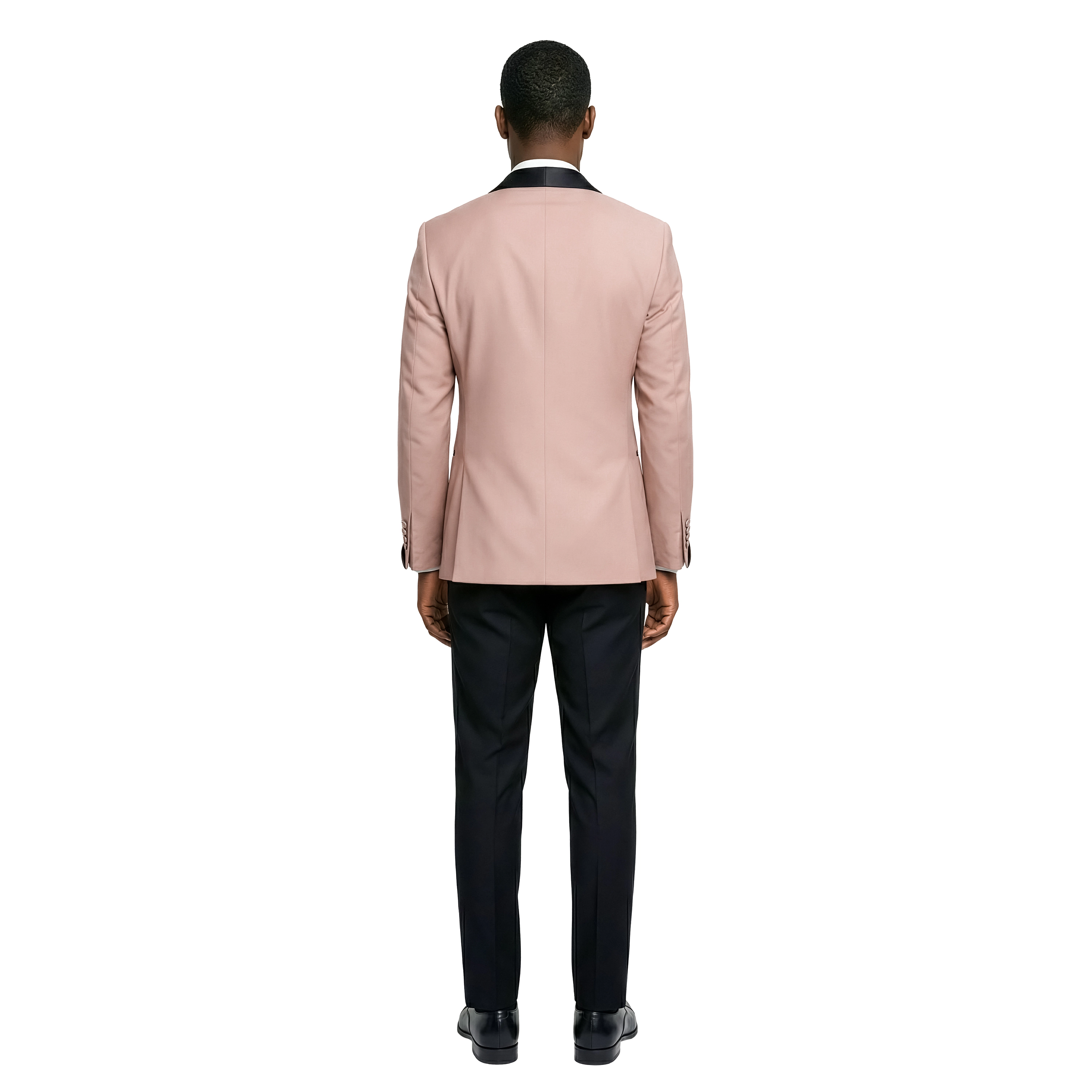 Tazzio Mens Satin Cuffed Sleeve Double Breasted Tuxedo 2pc Set, Skinny-Fit