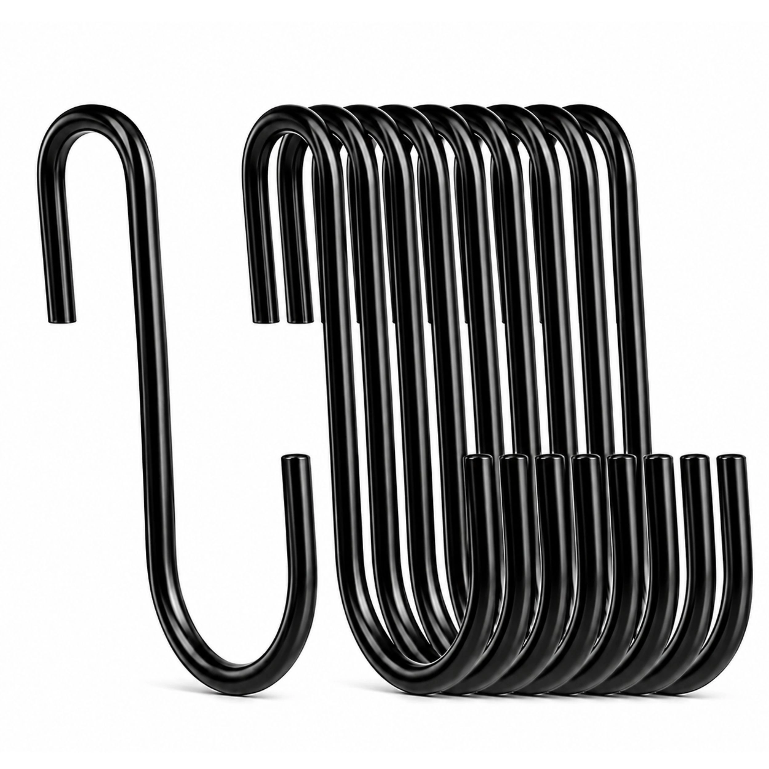 Home Collection Pack of 10 Heavy Duty Steel S Hooks Hanging Pot Pan Organizer