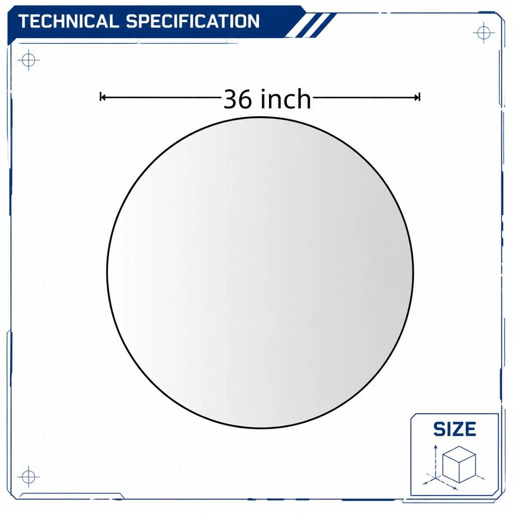 ELEMENT ACE 36 Inch Round Framed Vanity Mirror