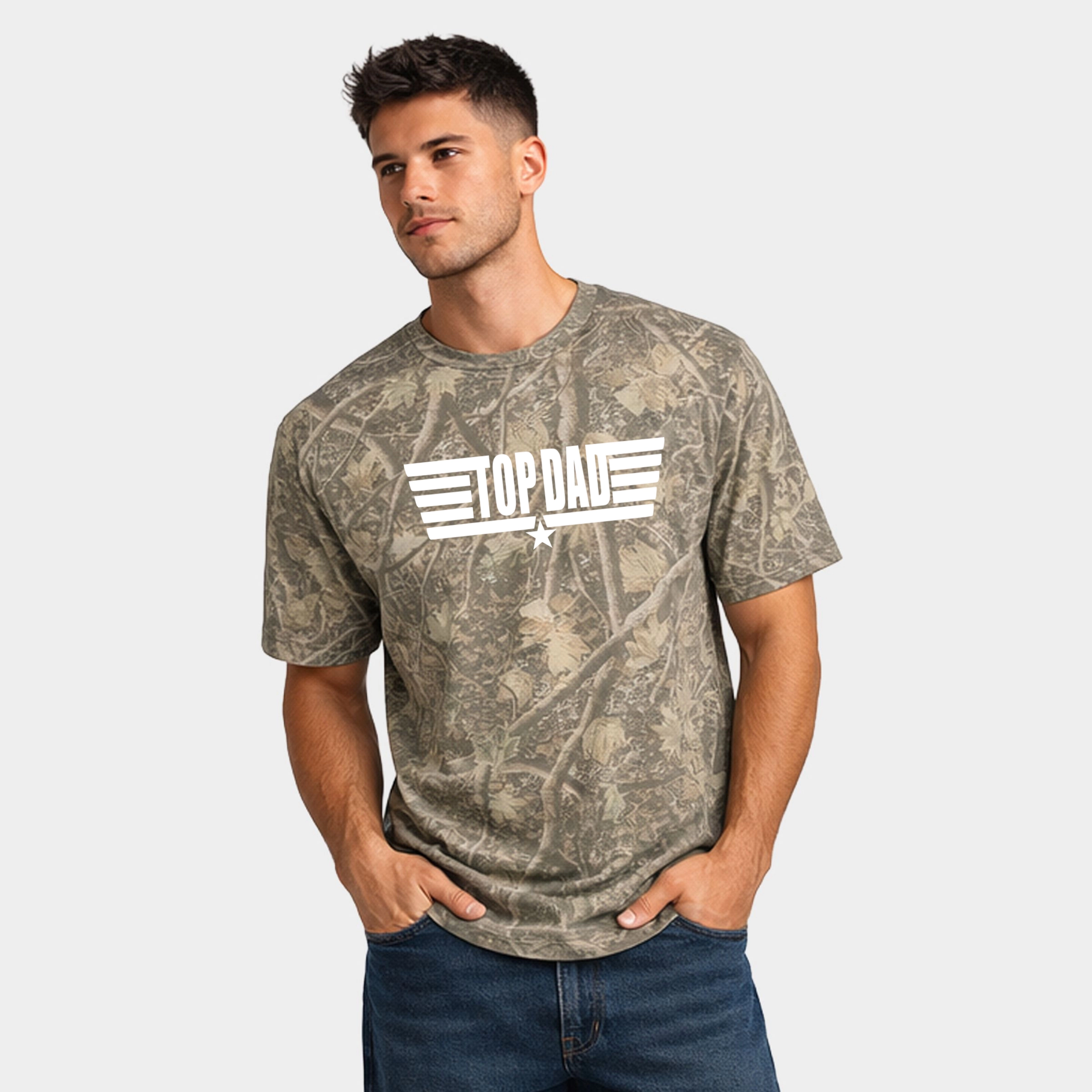 Simply Sage Market - Men's Heavyweight Camo Tee Top Dad