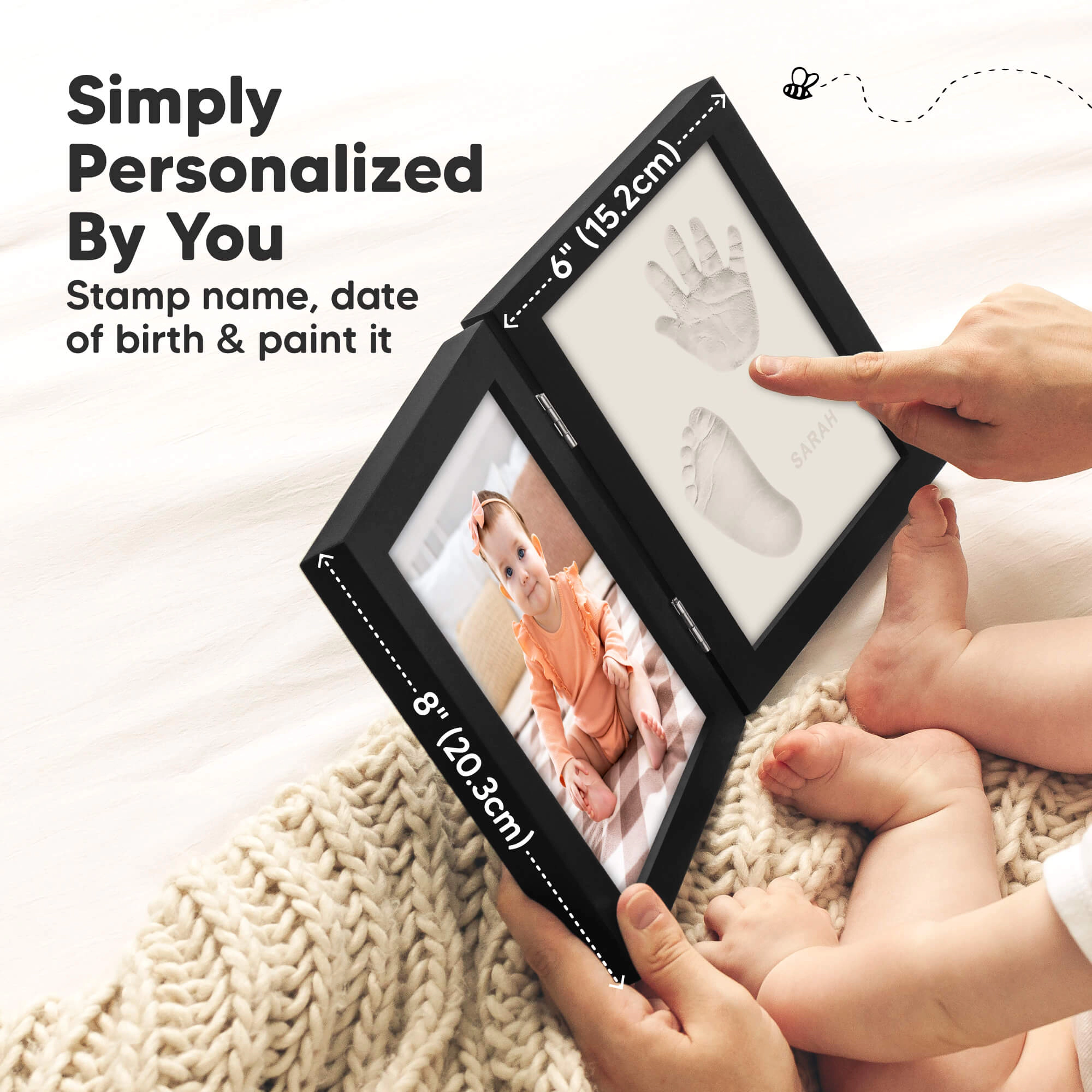 KeaBabies Rune Hand & Footprint Keepsake Frame
