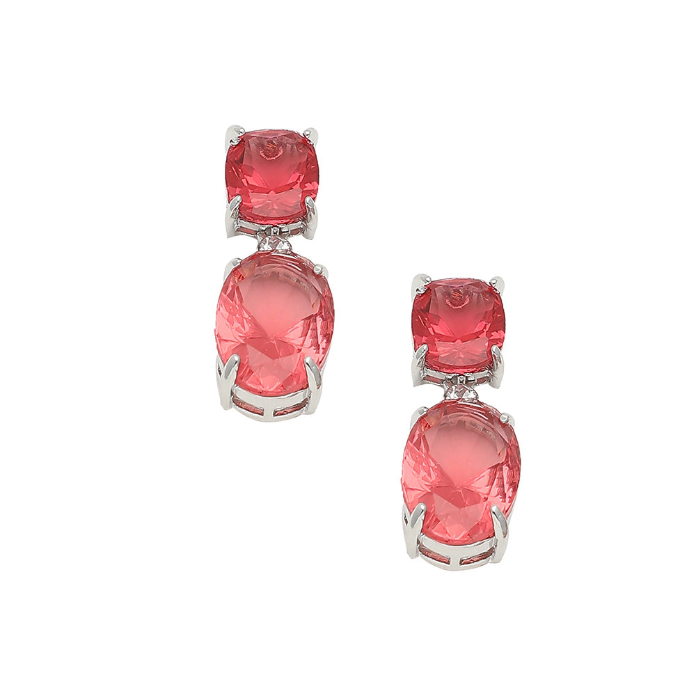 SOHI Women's Ruby Red Lady Drop Earrings