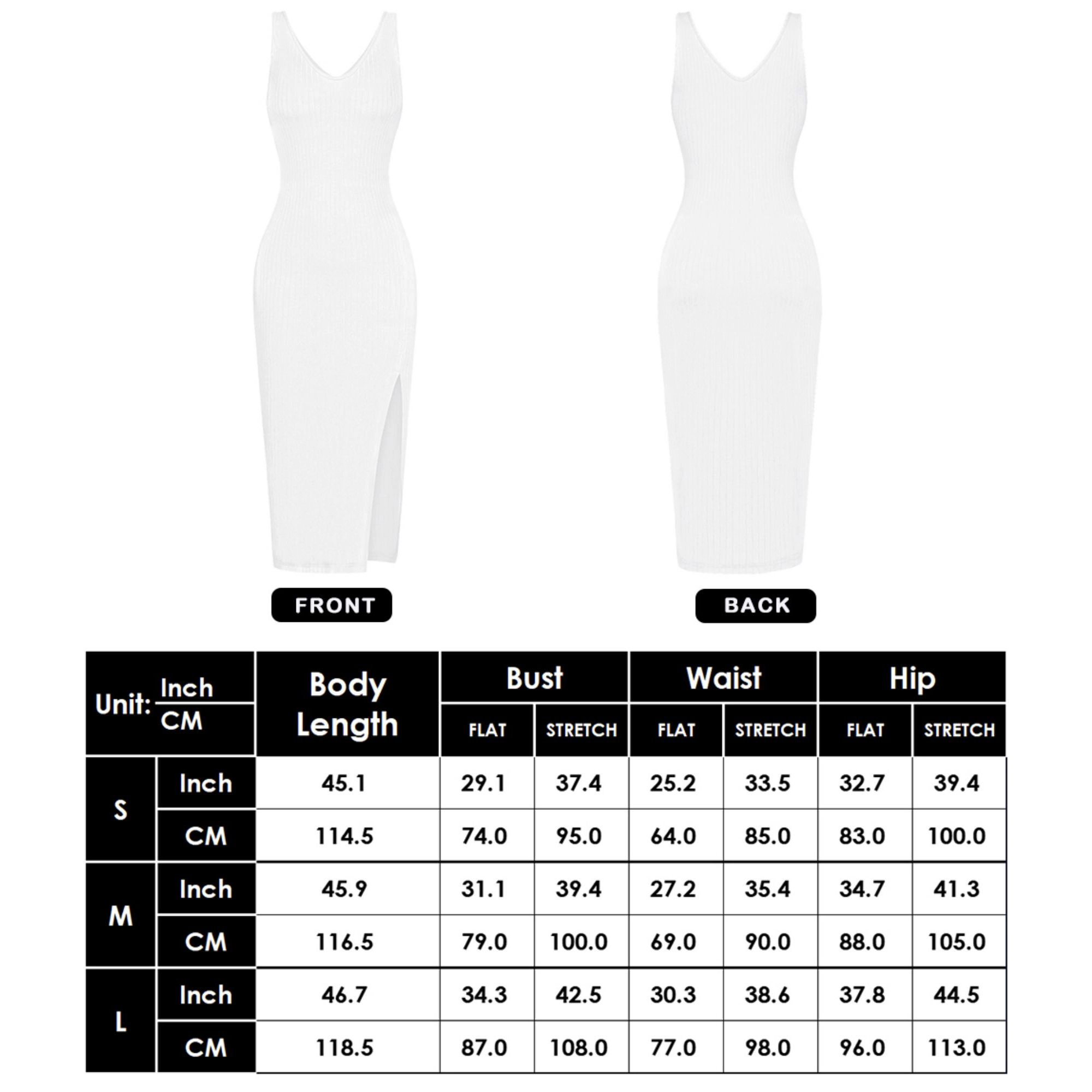 Anna-Kaci Summer Sleeveless Round Neck Ribbed Side Slit Confident Bodycon Design Midi Dresses