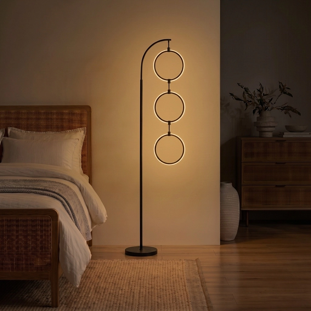 Brightech 3 Ring RGB LED Floor Lamp