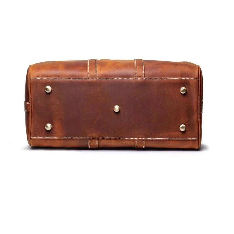 Steel Horse Leather Unisex The Brandt Weekender | Small Leather Duffle Bag