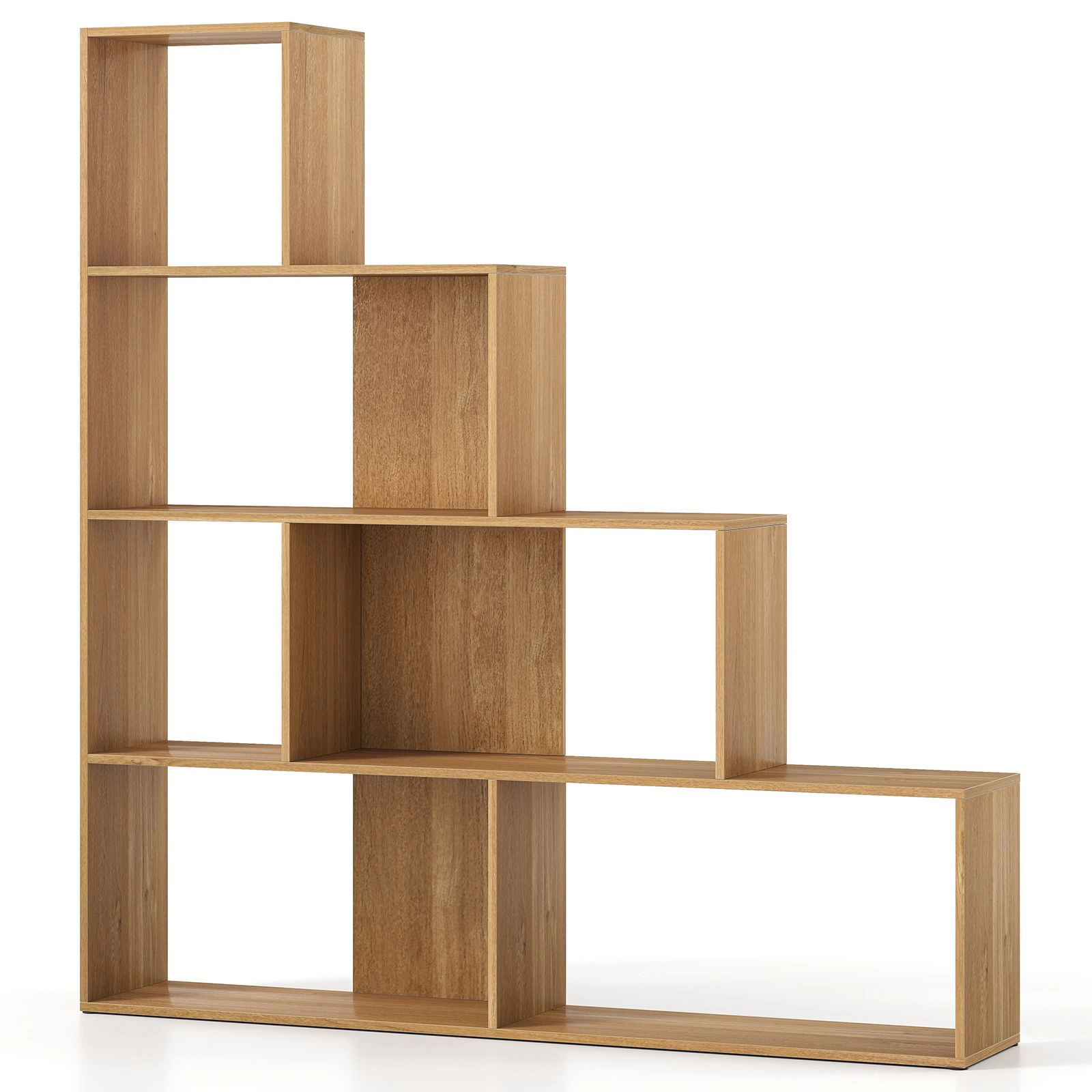 SlickBlue 4-Tier Stair Bookcase With 6 Cube Storage Compartments
