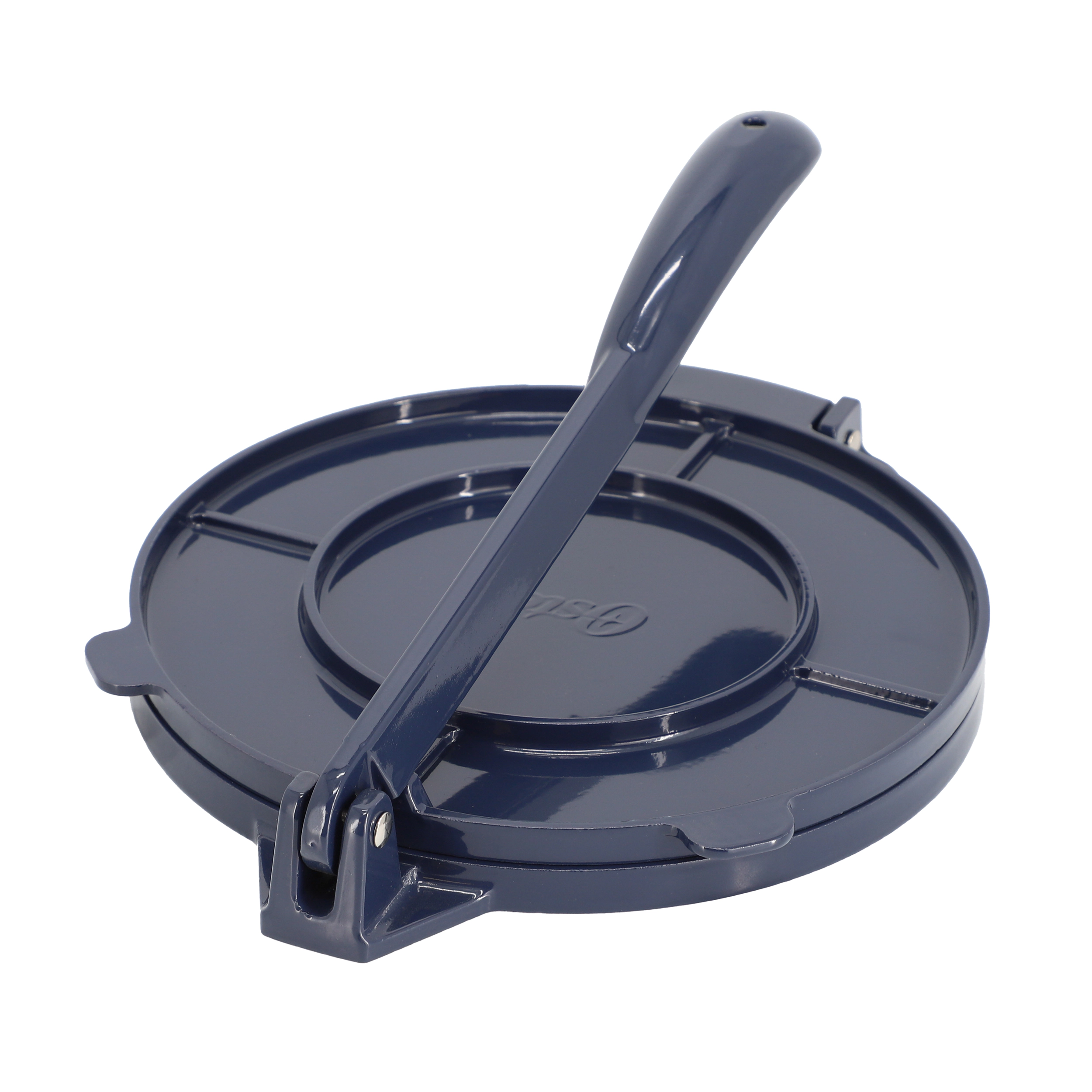 Oster Ravello 8 Inch Cast Aluminum Round Tortilla Press in Blue