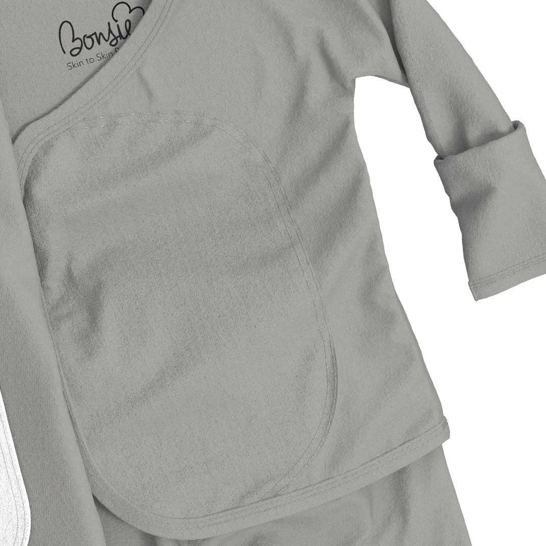 Bonsie Footie - Fog Skin-to-Skin Babywear