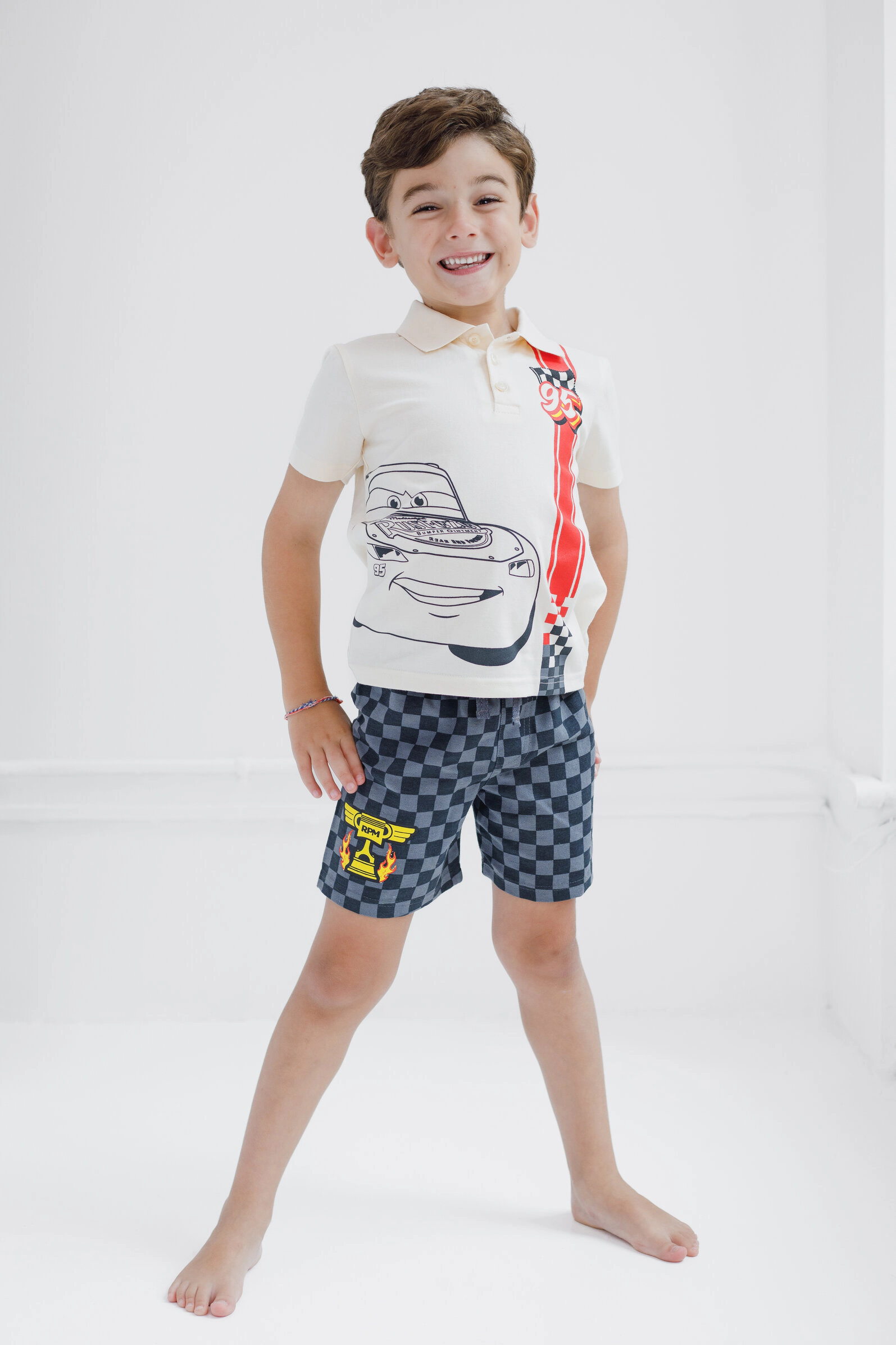 Disney Boys' 2-Piece Polo Shirt and Shorts Set