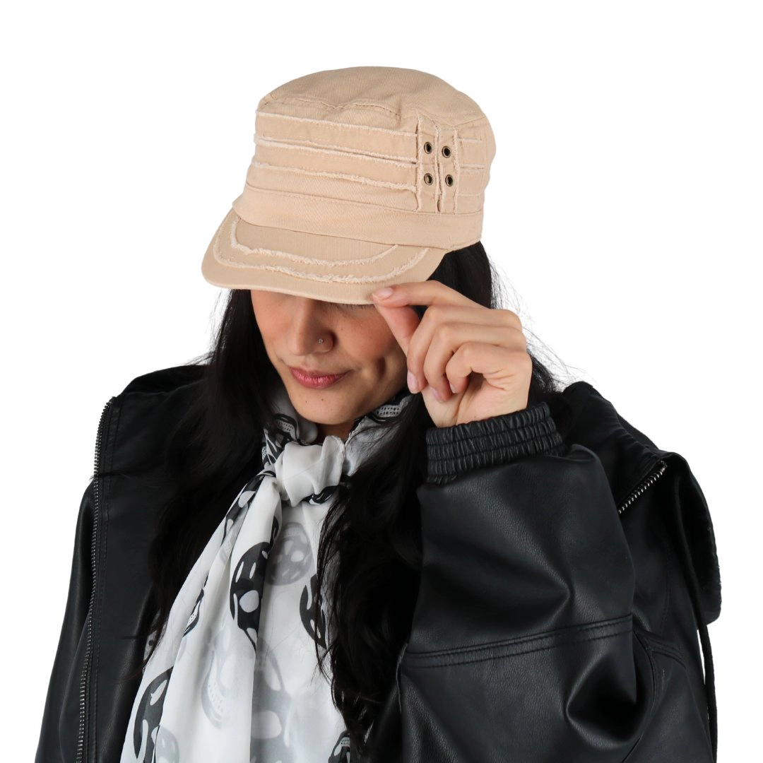 CTM Women's Distressed Cadet Hat