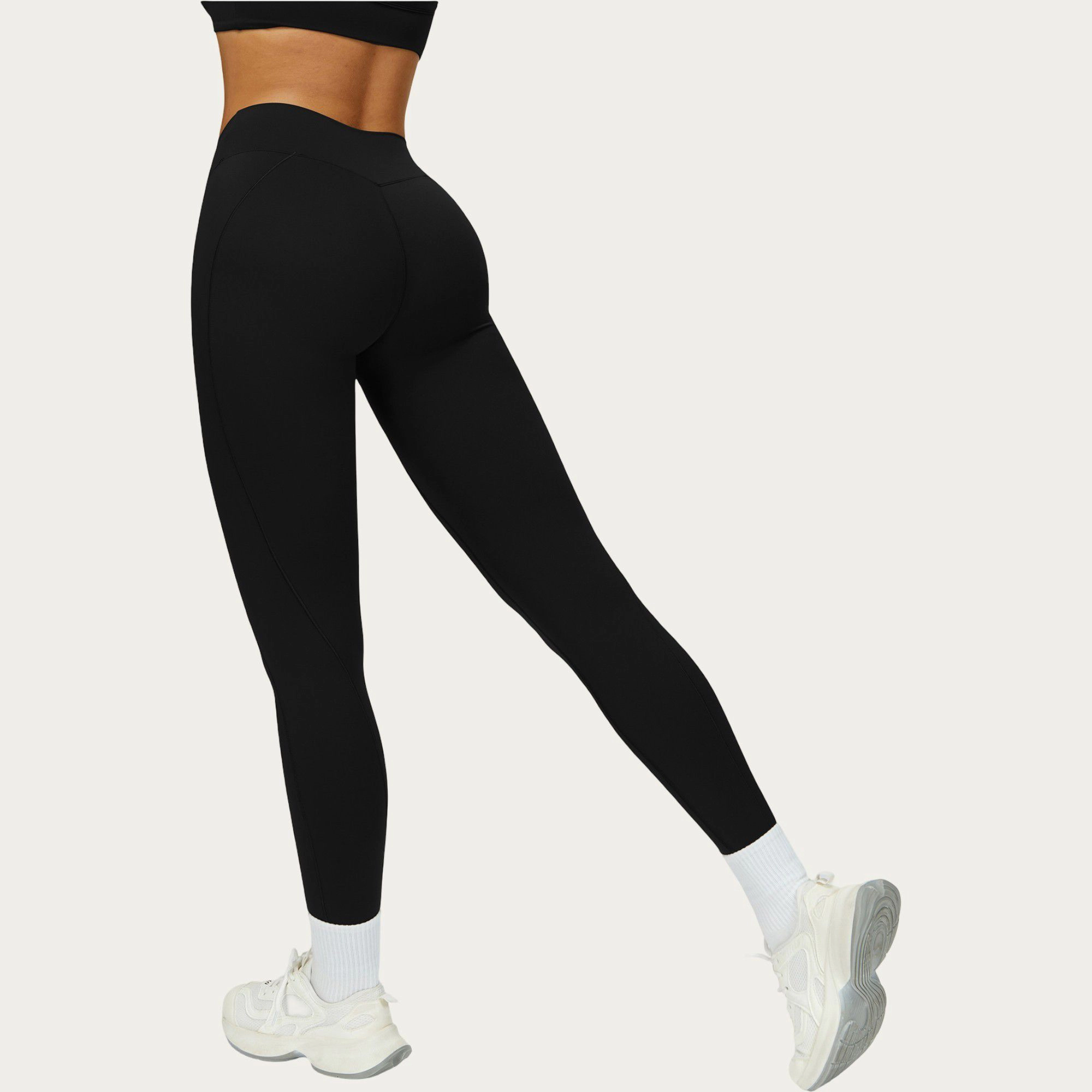 Anna-Kaci Active Women's High Waist Sculpting Leggings with Twist Front Waistband and Smooth Stretch Fabric