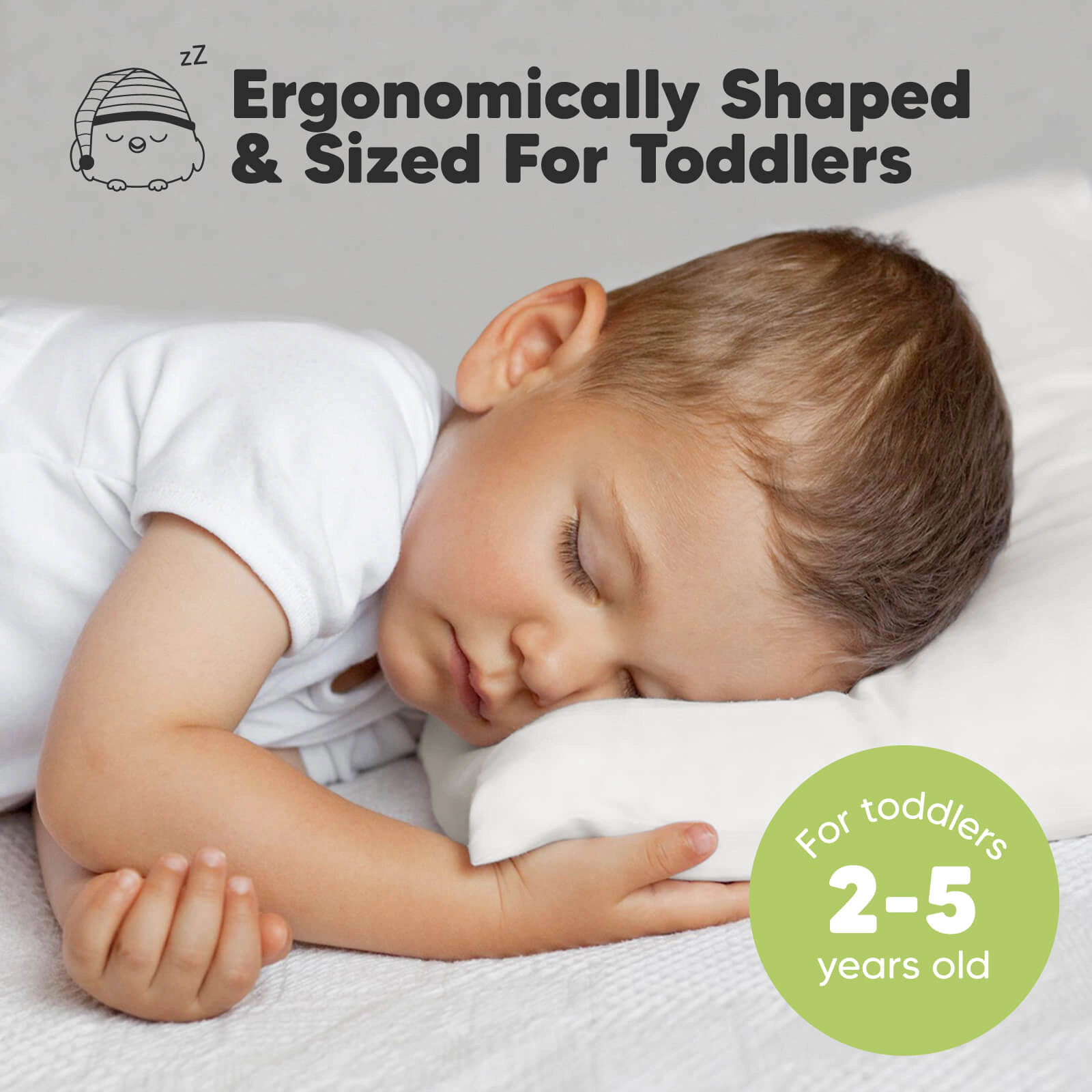 KeaBabies 1-Pack Toddler Pillow Without Pillowcase