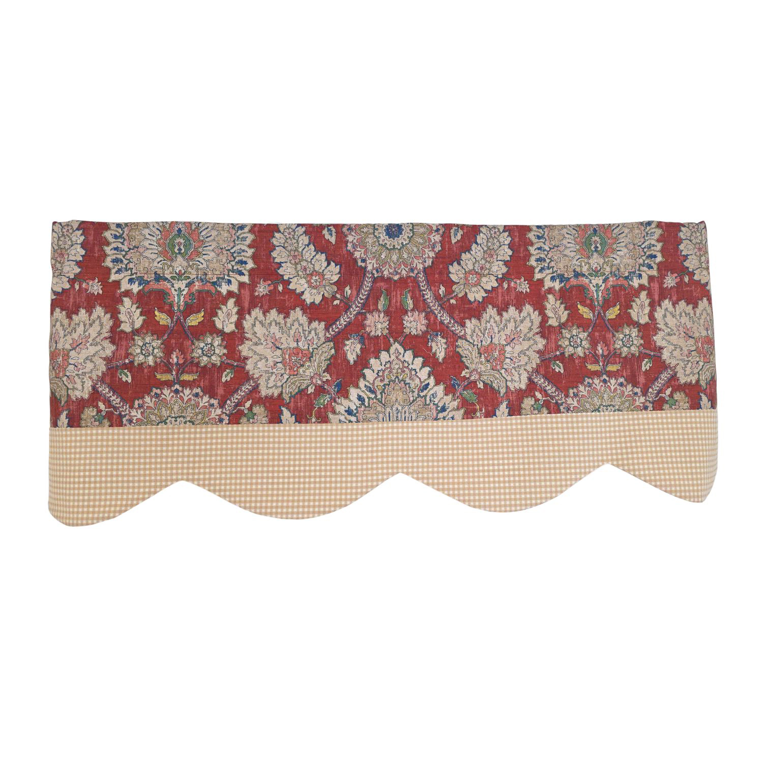 RLF Home 100% Cotton Wakeshire Provance Lined Window Valance 50 x 17 Red
