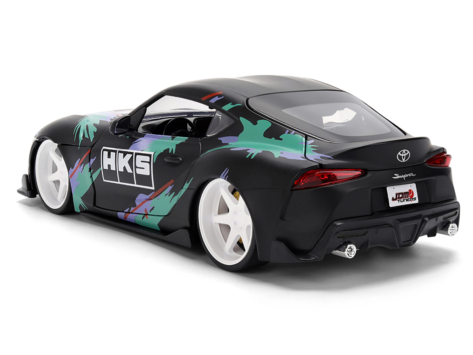 Jada 2020 Toyota GR Supra "HKS" Matt Black with Graphics "JDM Tuners" Series 1/24 Diecast Model Car by Jada