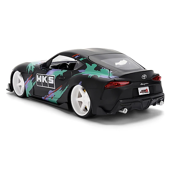 Jada Collectible 2020 Toyota Gr Supra "Hks" Matt Black With Graphics "Jdm Tuners" Series 1/24 Diecast Model Car