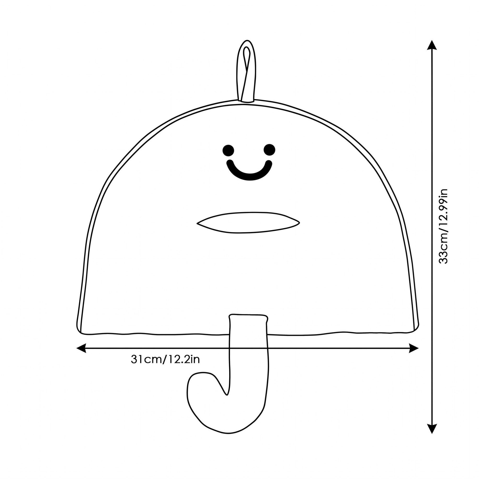 Alilang Hanging Tissue Holder with Zipper Pocket and Smiley Face