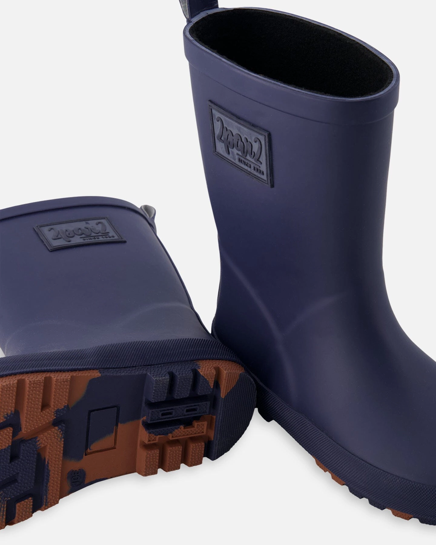 Deux par Deux Boys Natural Rubber Rain Boots