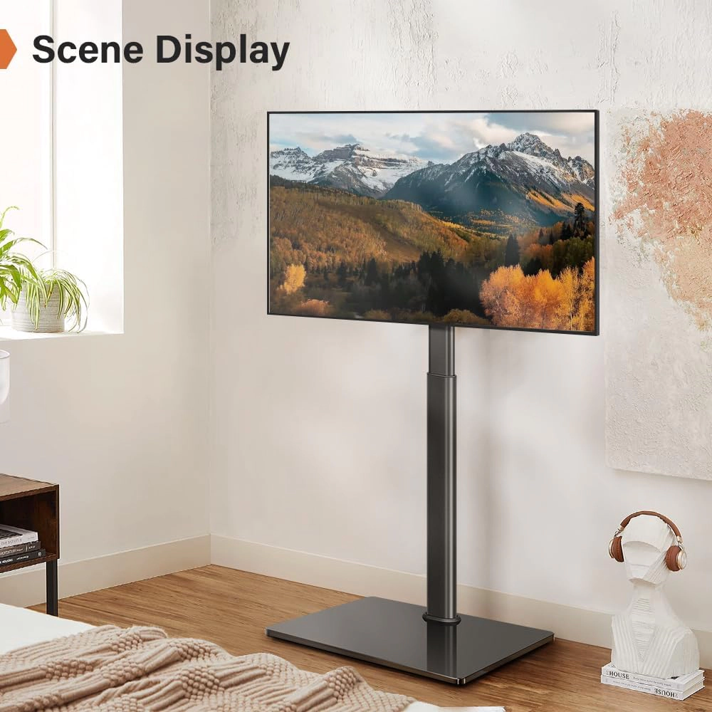 KKTONER Universal Floor TV Stand for 27 to 65 Inch TVs, Height Adjustable, Swivel, Max VESA 400x400mm, Holds up to 88 lb