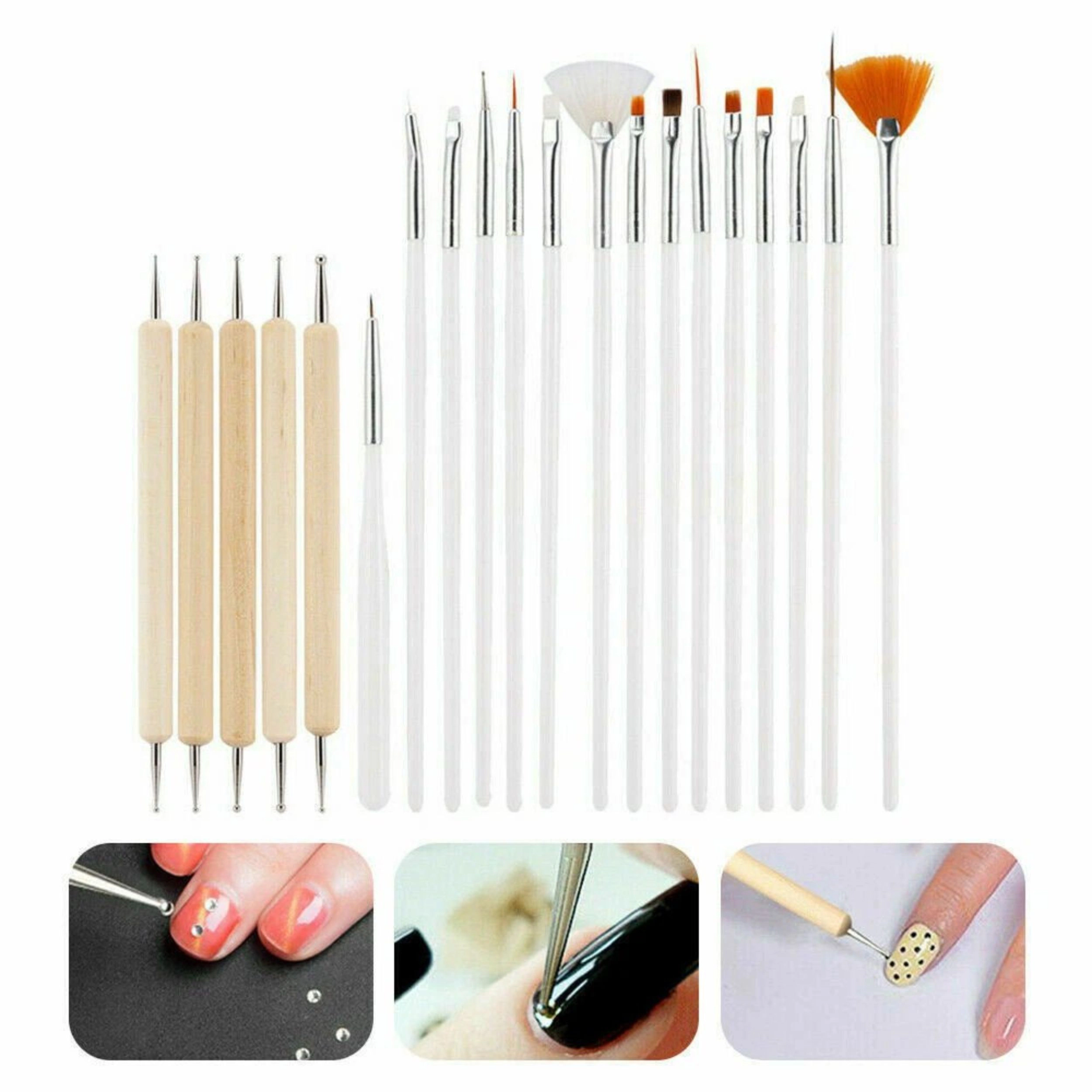 Home Collection 27 Piece Nail Art Brush Dotting and Drawing Tool Set