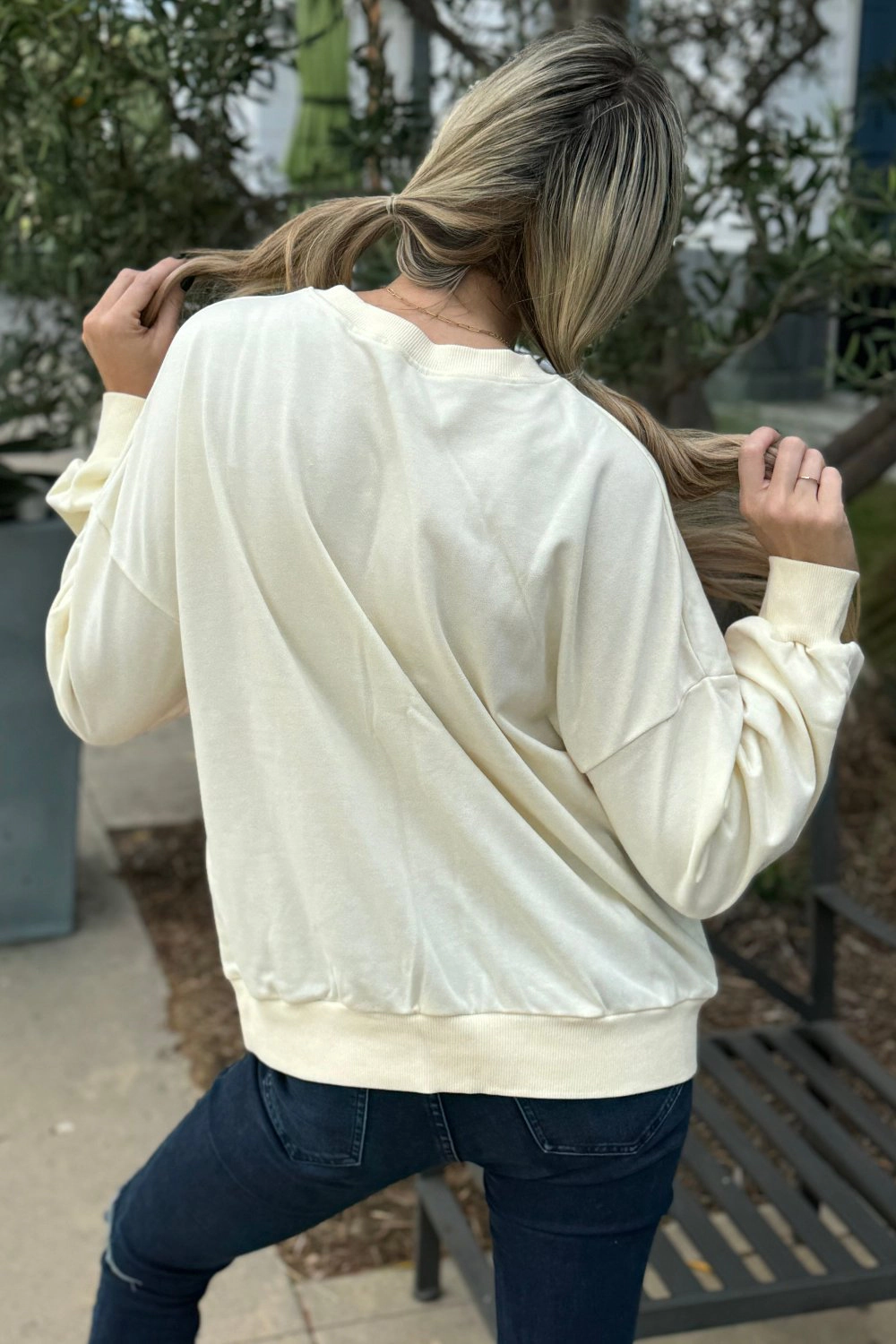 Threaded Pear Women's Leilani Patchwork Sweatshirt