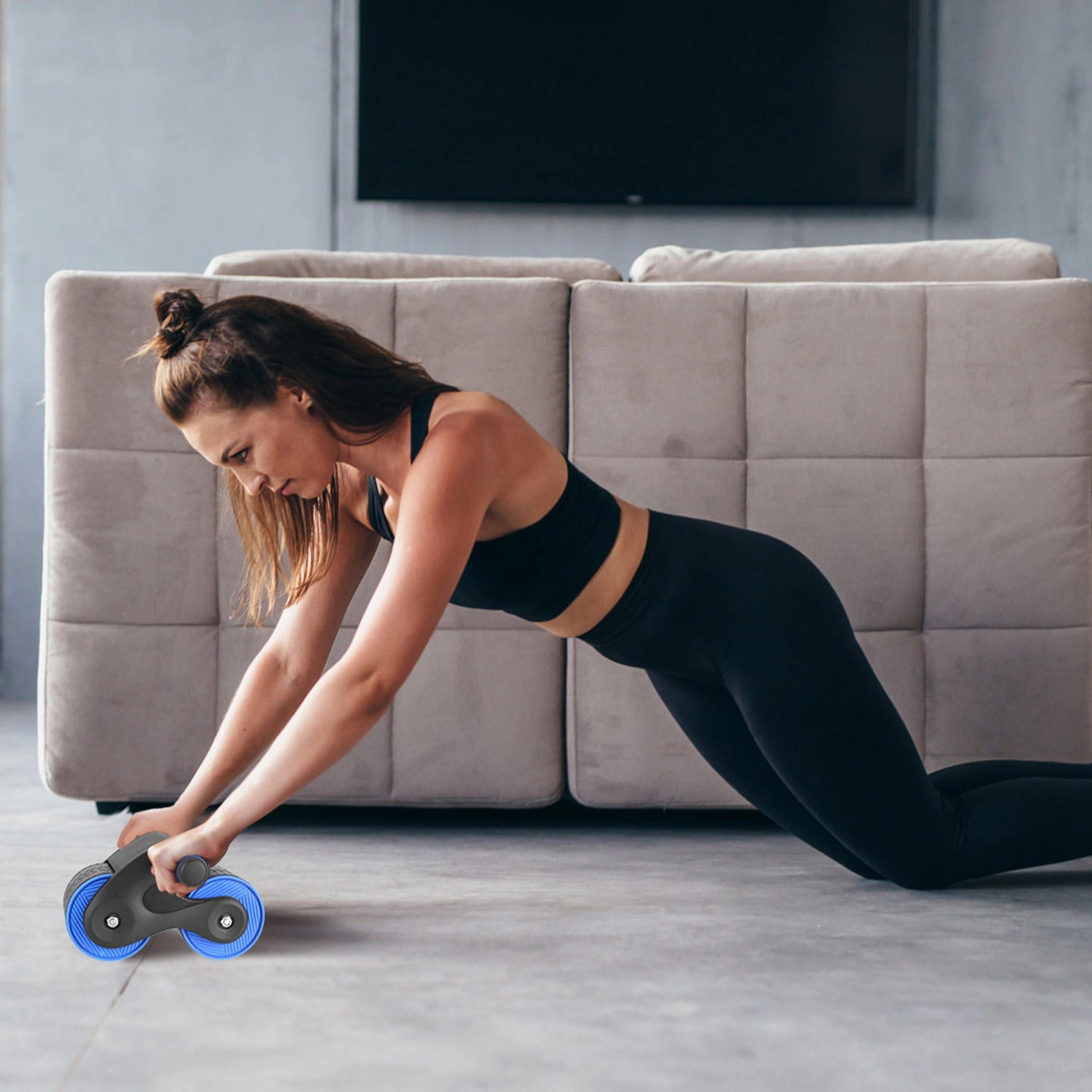 GBruno Automatic Rebound AB Roller Wheel With Kneel Pad