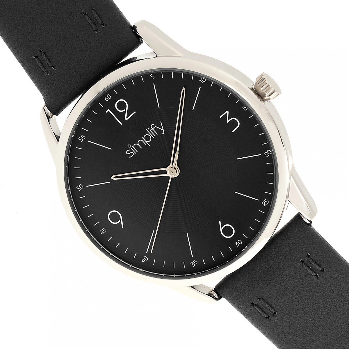 Simplify The 6300 Leather-Band Watch