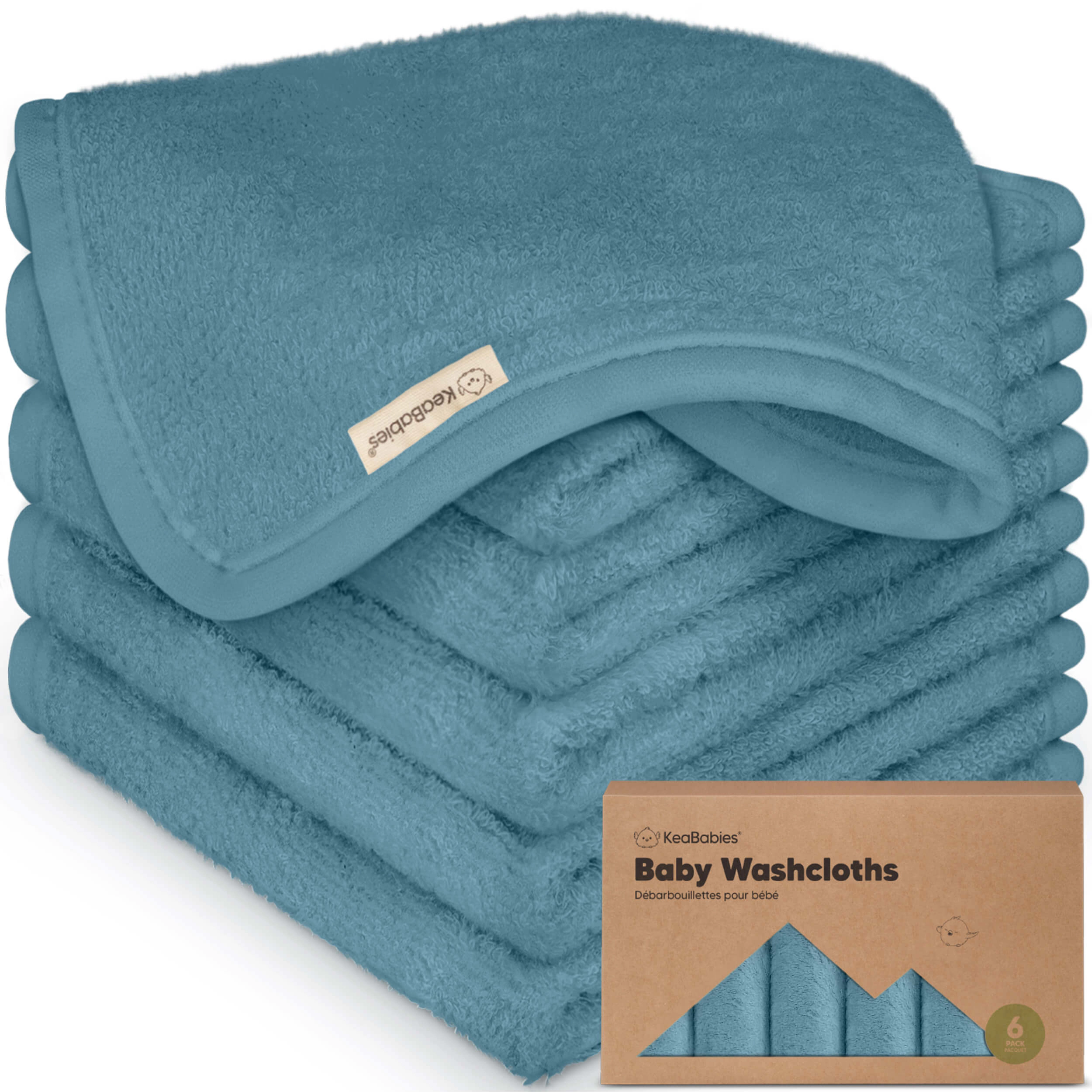 KeaBabies Deluxe Baby Washcloths