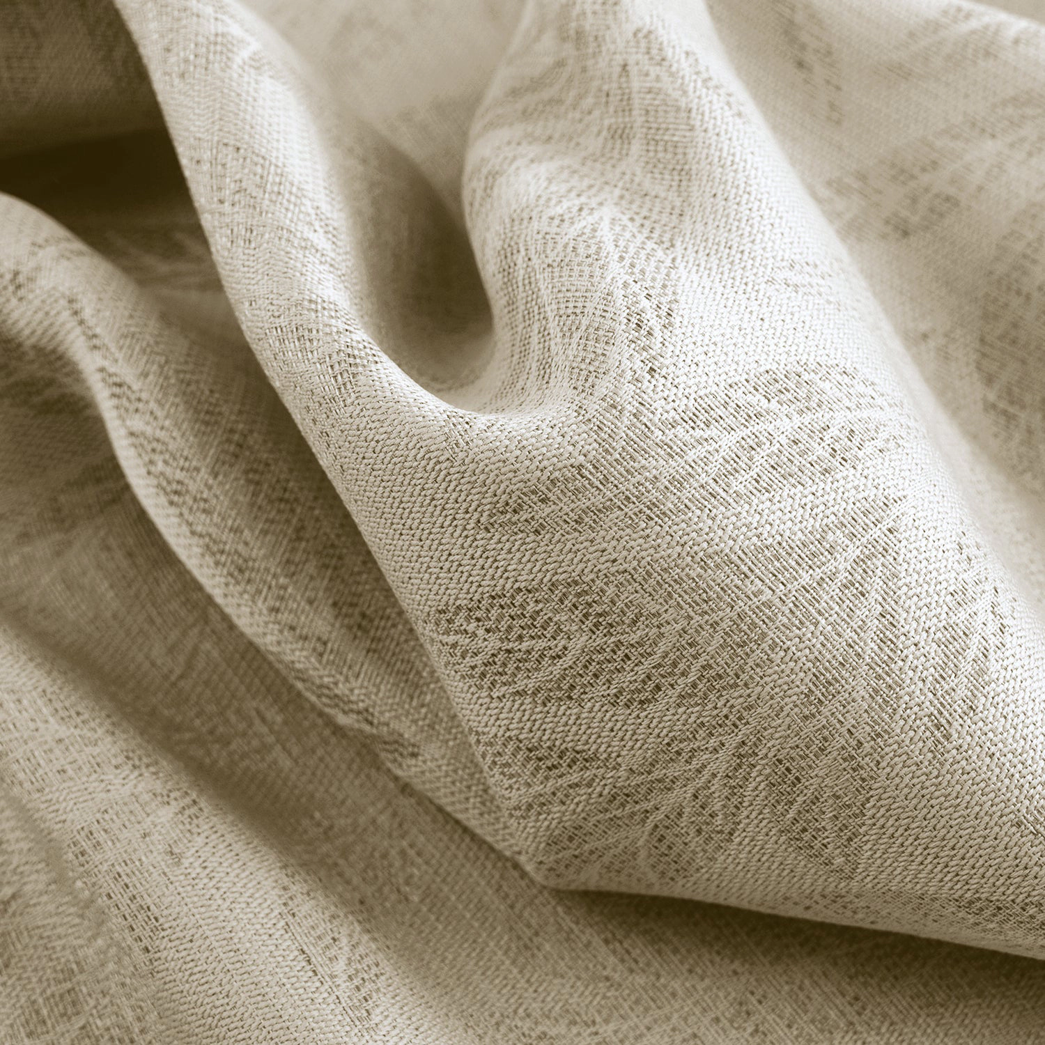 RT Designers Collection 100% Polyester 270 GSM Reba Luxury Jacquard Blackout Grommet Curtain Panel 54" x 90" Ivory